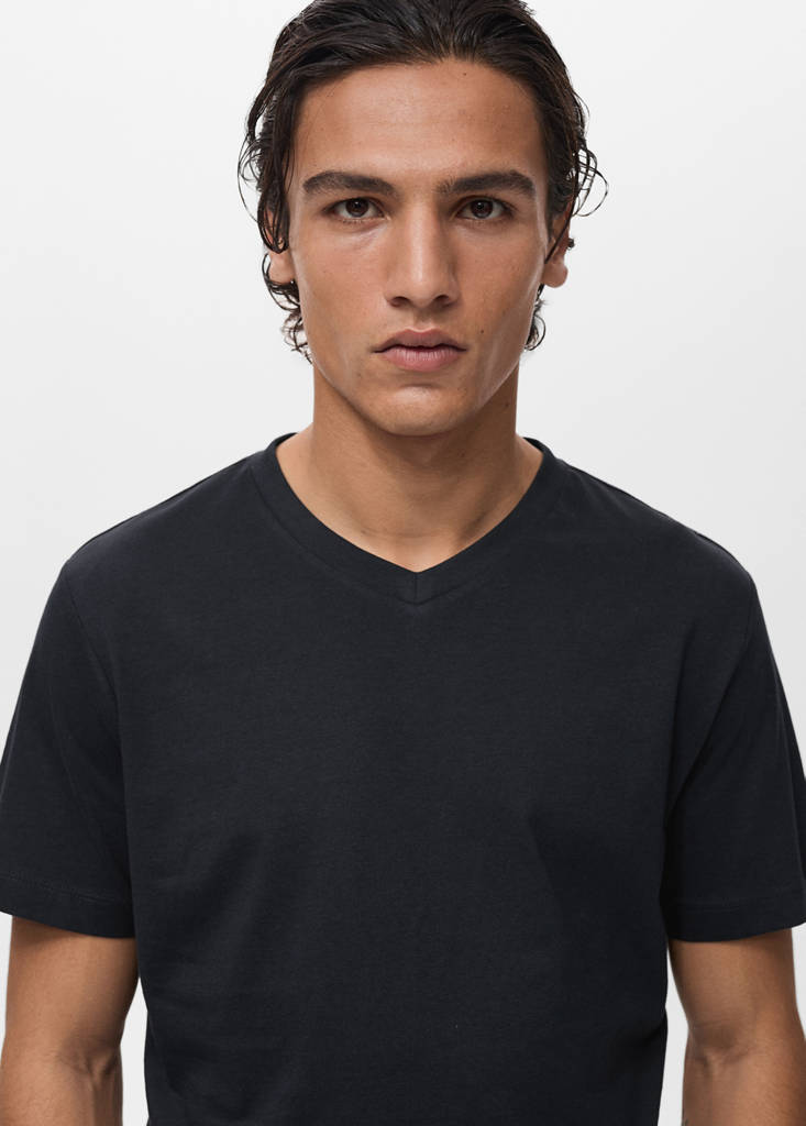V-neck T-shirt — Dark Navy