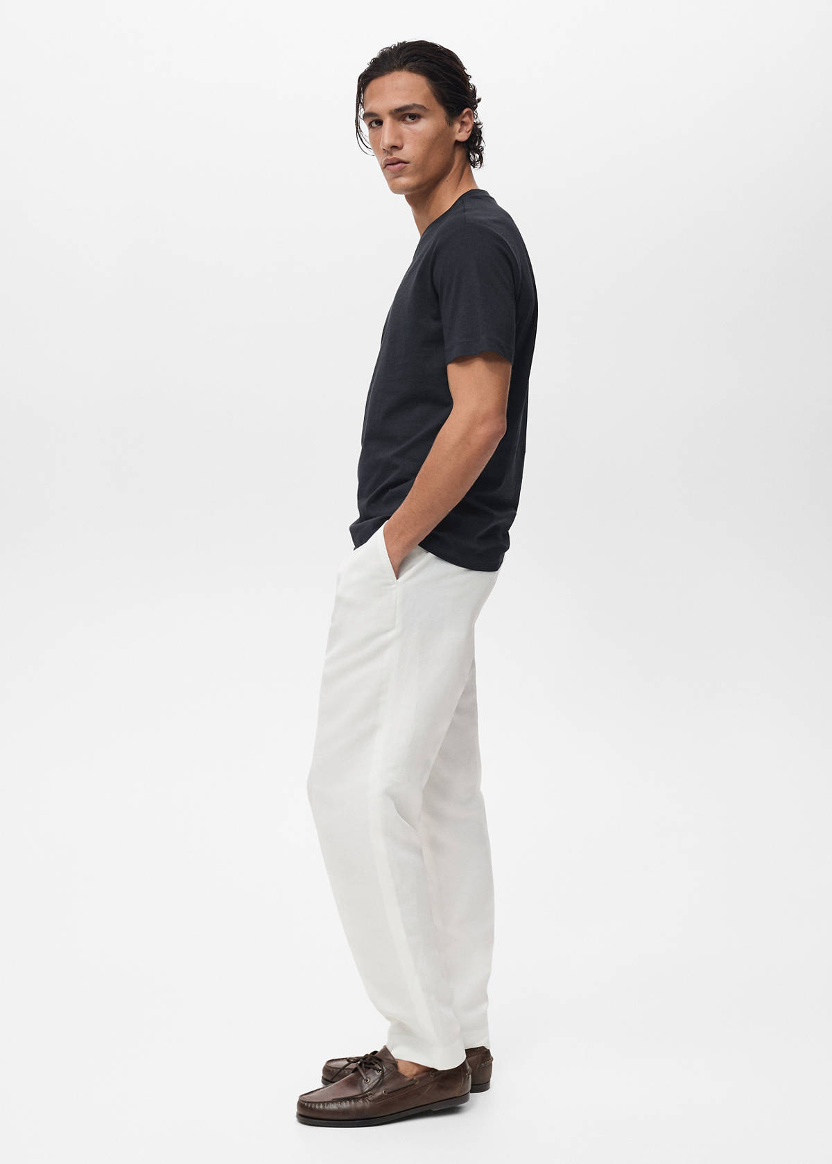 V-neck T-shirt — Dark Navy