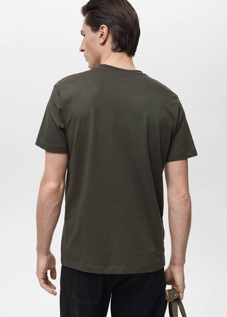 V-neck T-shirt — Charcoal