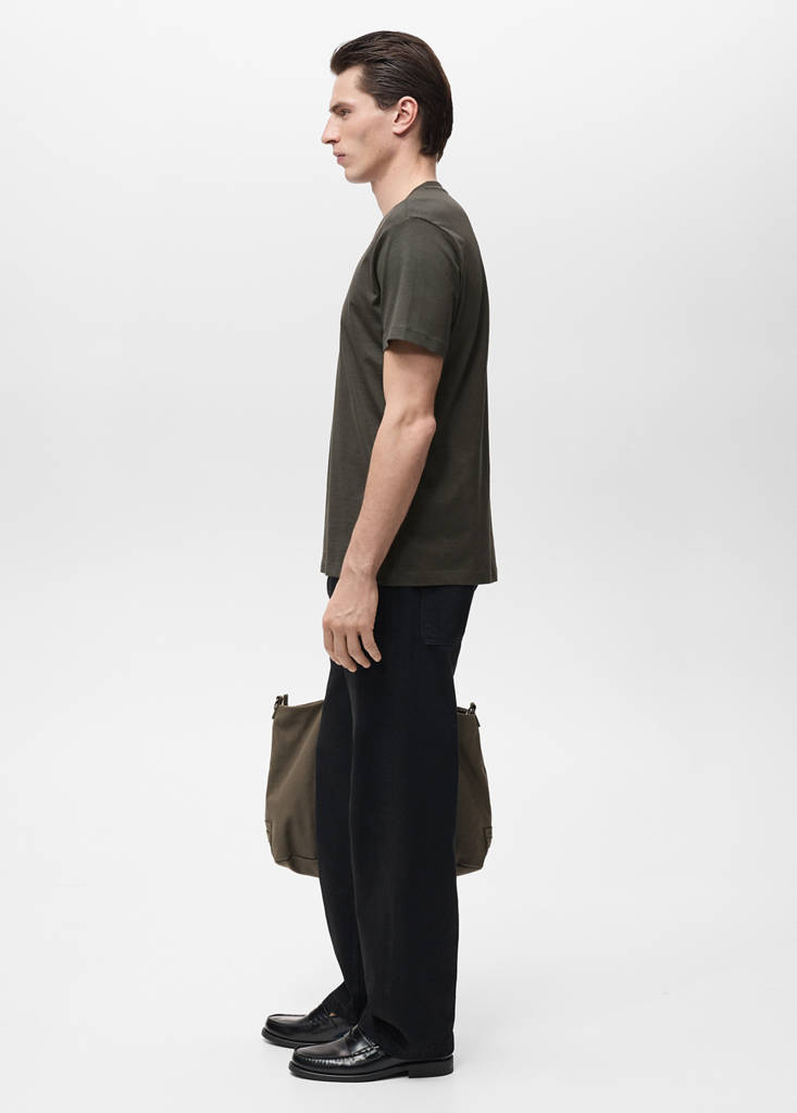 V-neck T-shirt — Charcoal