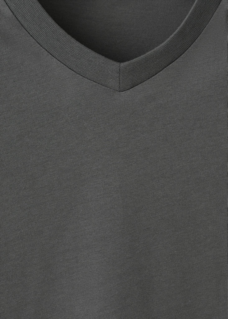 V-neck T-shirt — Charcoal
