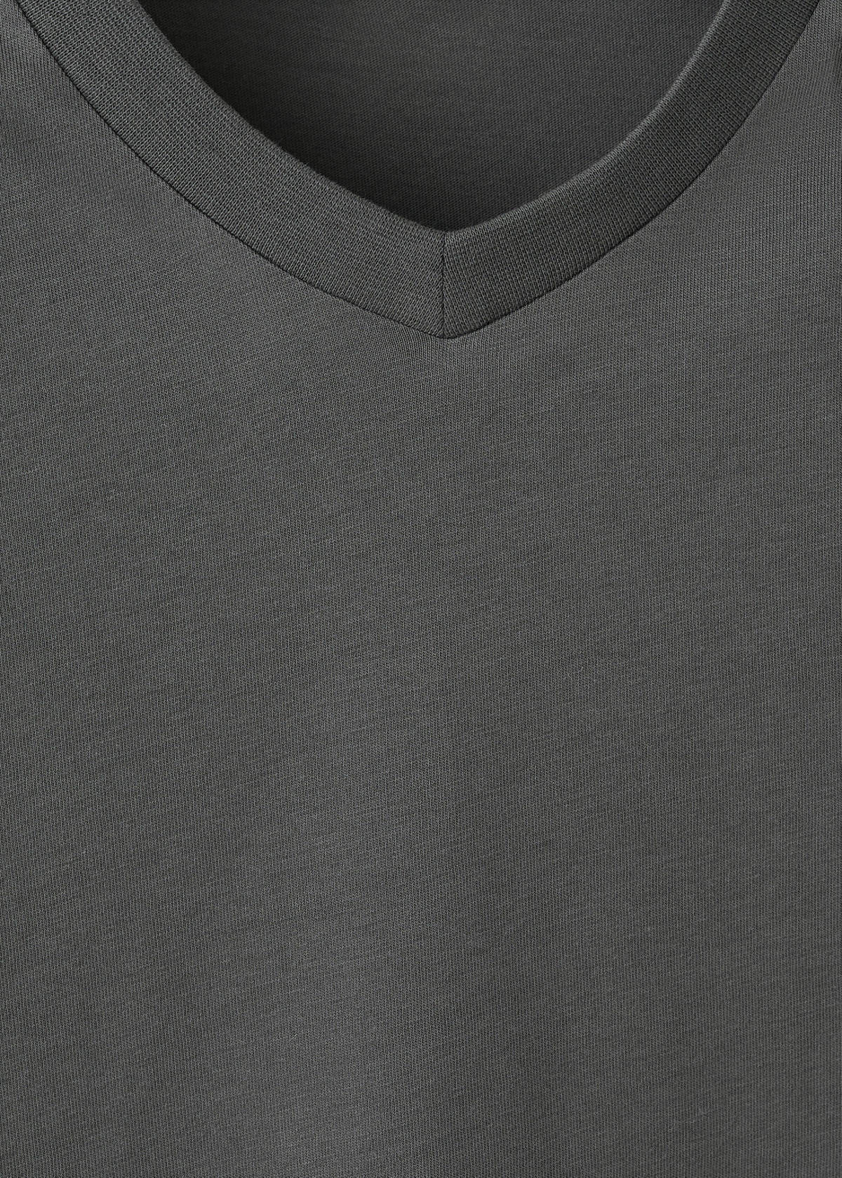 V-neck T-shirt — Charcoal