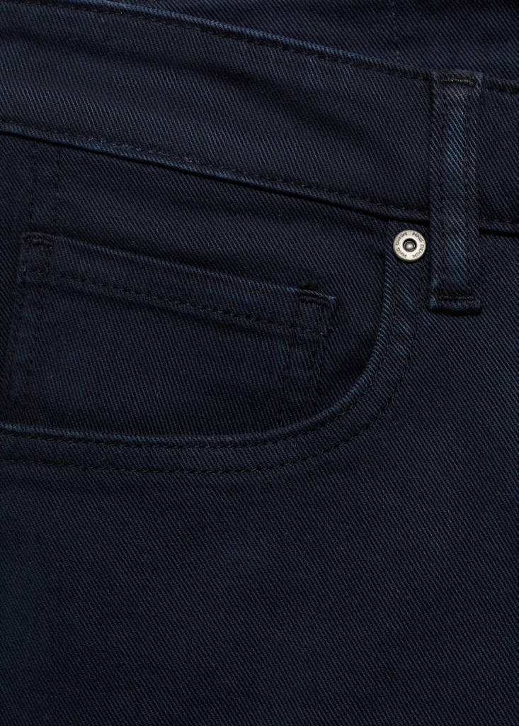 Slim-fit denim bermuda shorts — Navy