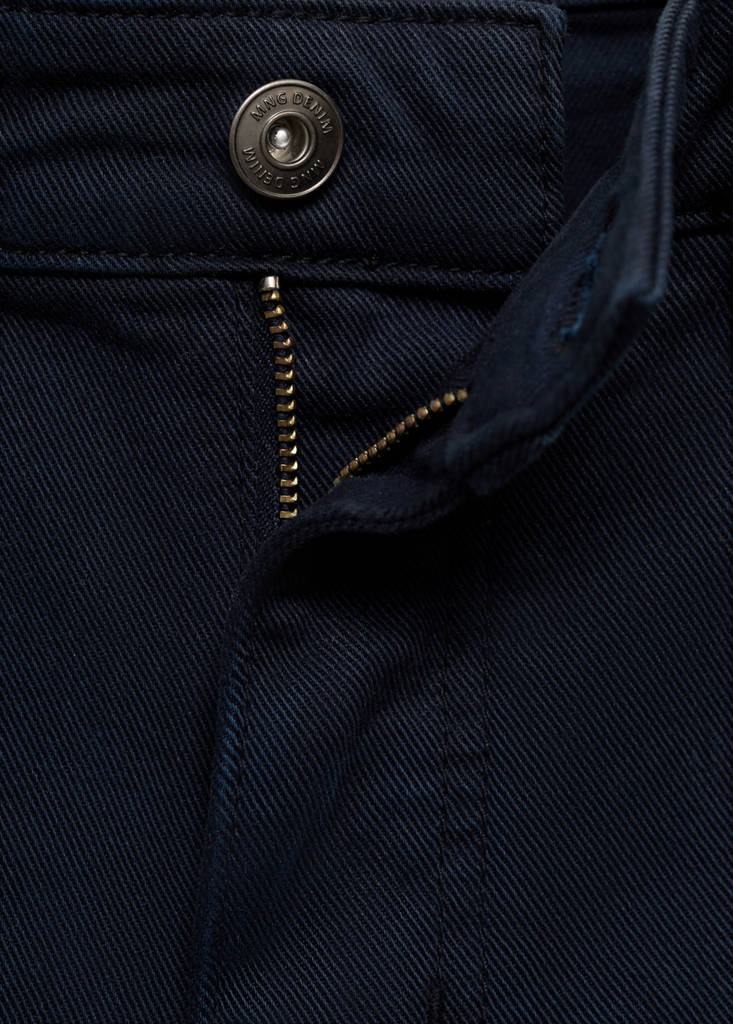 Slim-fit denim bermuda shorts — Navy