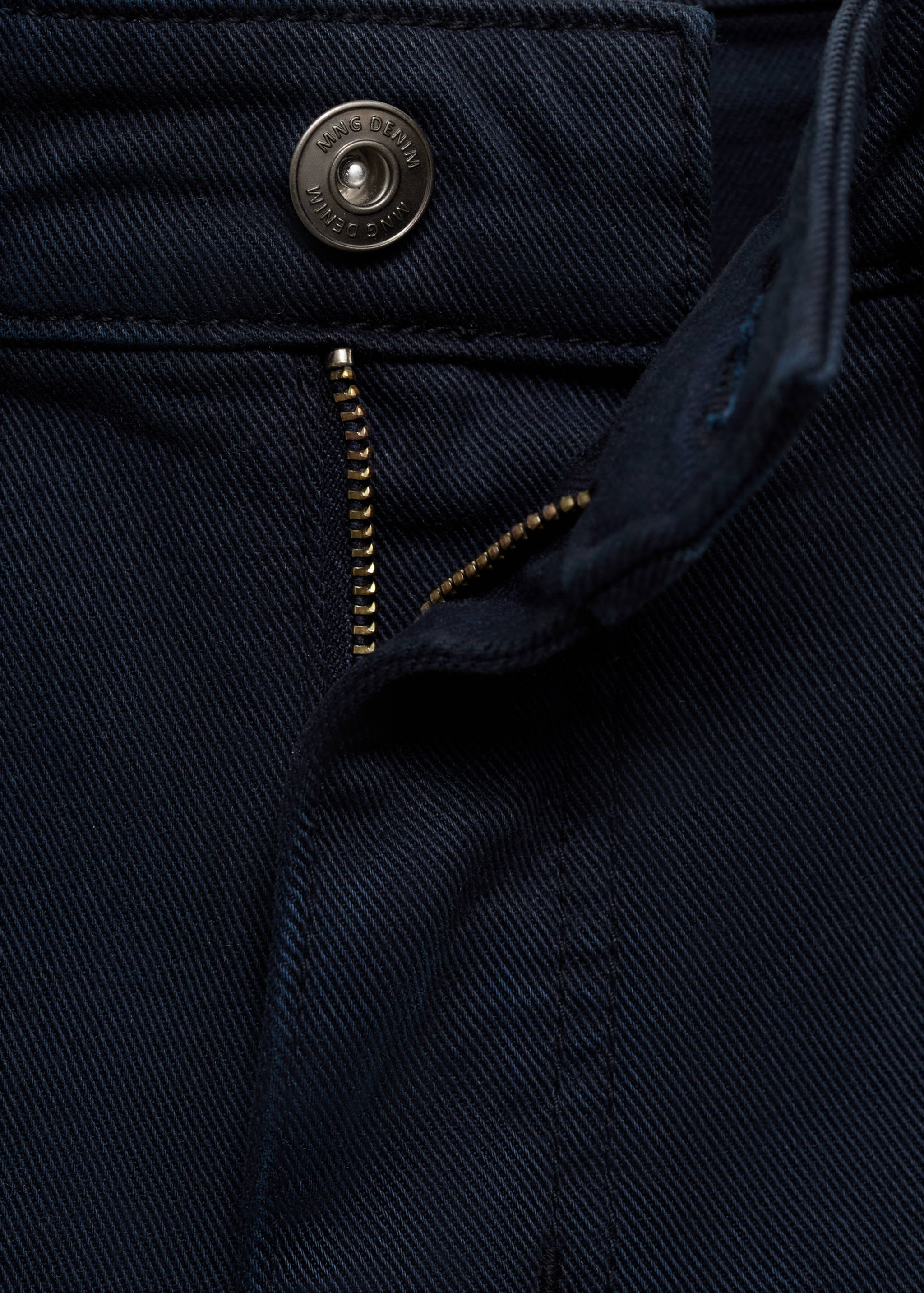 Slim-fit denim bermuda shorts - Details of the article 0