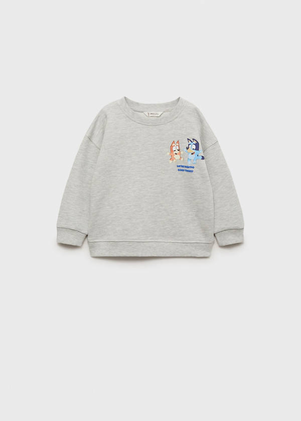 Bluey-print sweatshirt — Medium Heather Grey