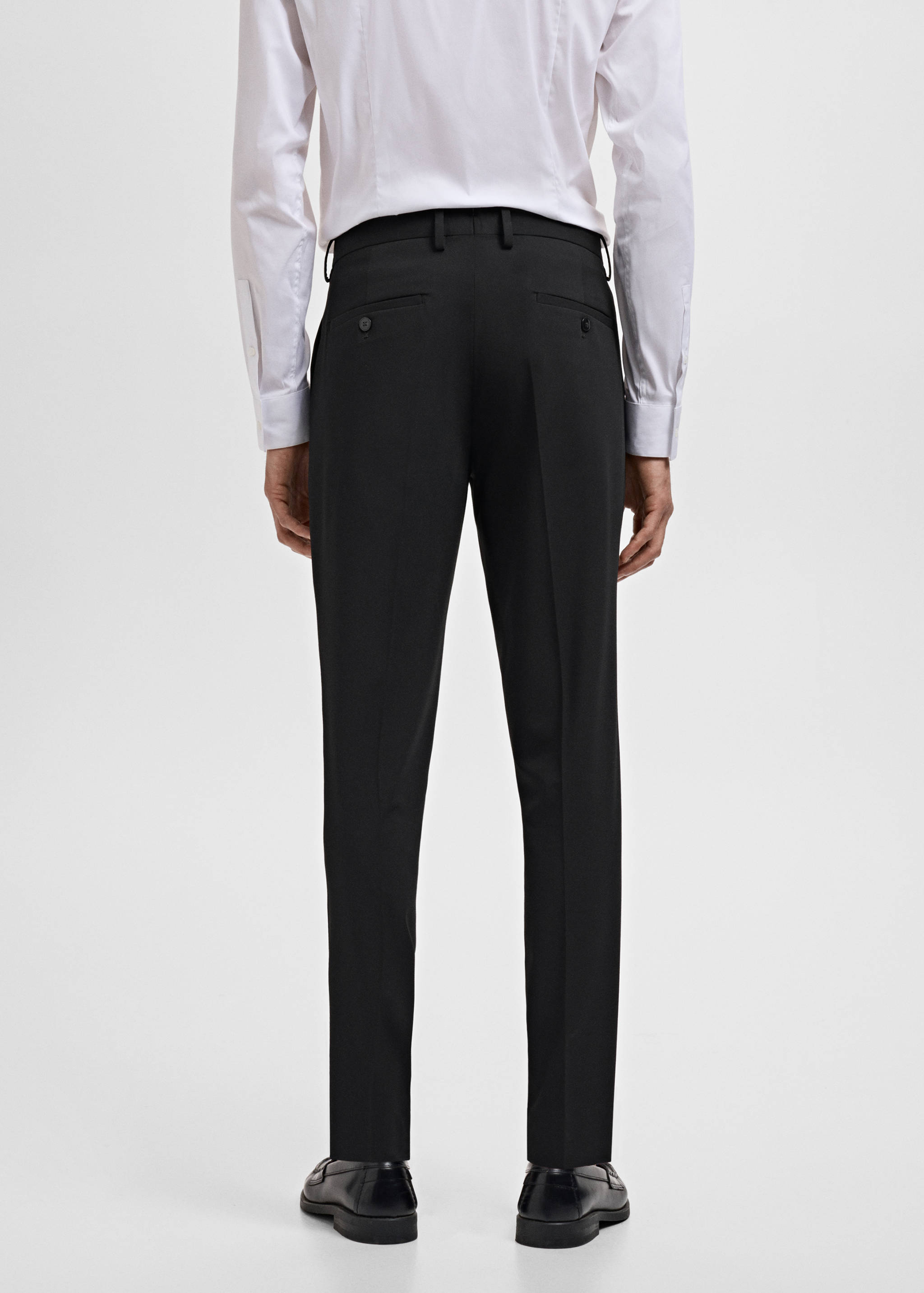 Stretch fabric super slim-fit suit trousers - Reverse of the article