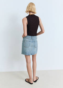 Short denim skirt — Medium Blue 3