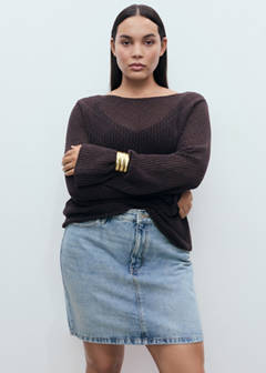 Short denim skirt — Medium Blue 8