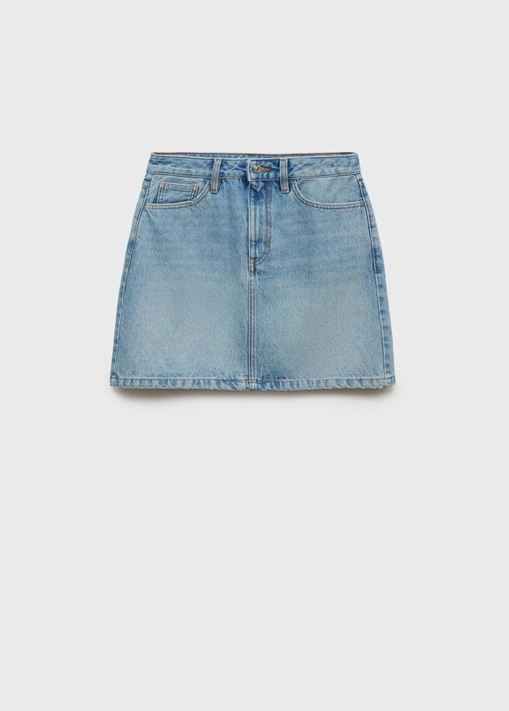 Short denim skirt — Medium Blue