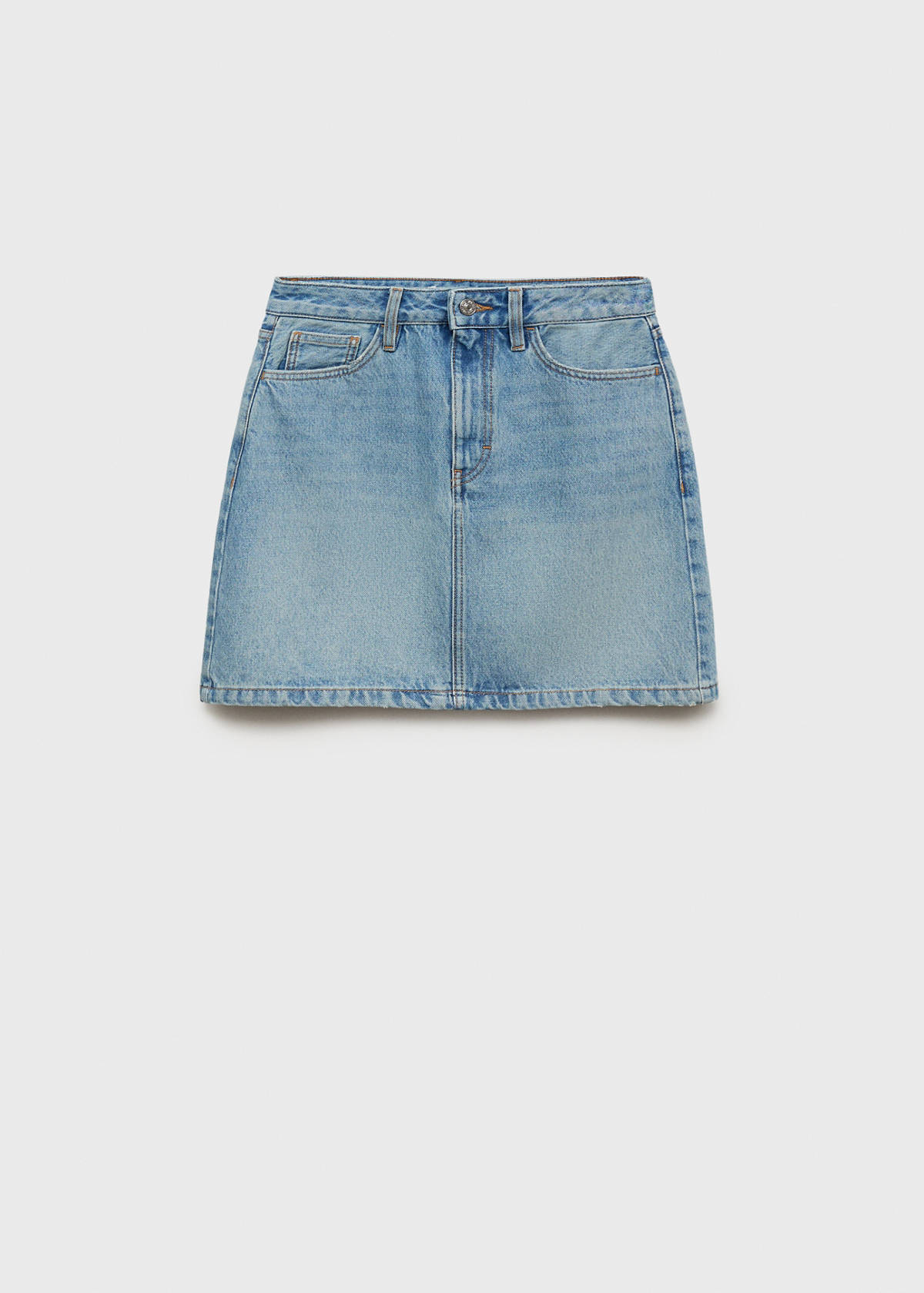 Short denim skirt — Medium Blue
