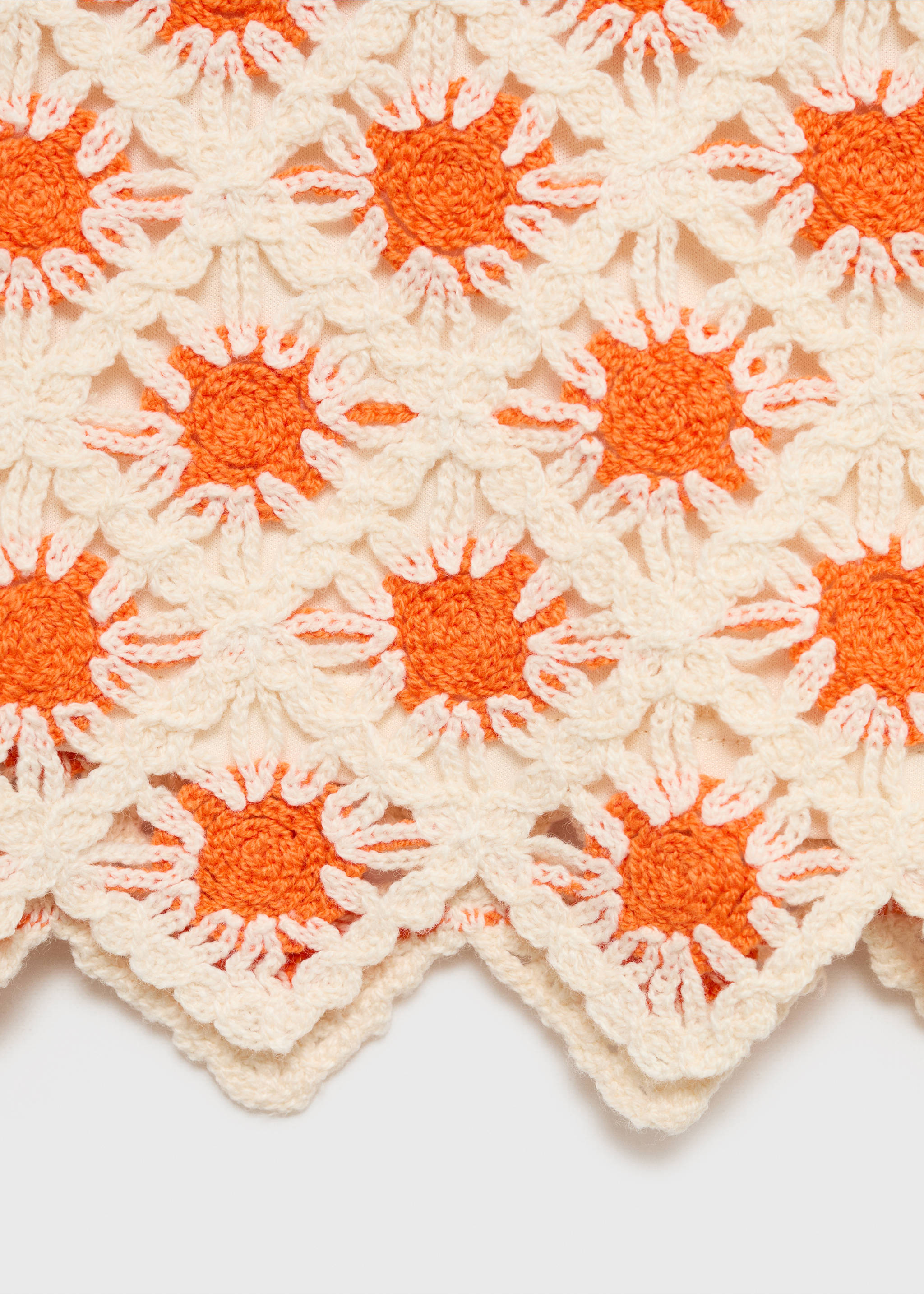 Minijupe crochet - Détail de l'article 8, Orange. Ref: 17051237-00.