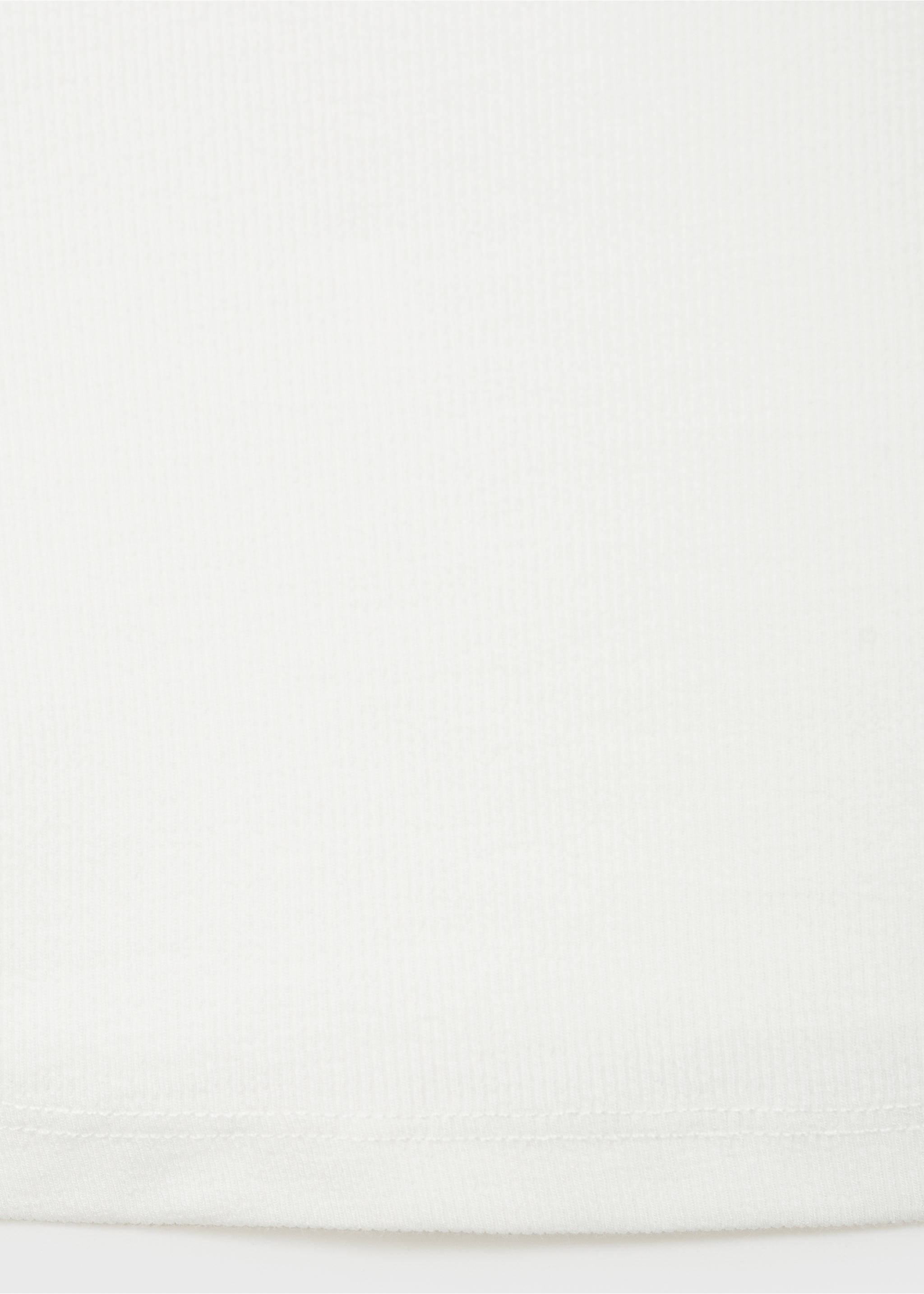 Ribbed cotton-blend top - Details of the article 0, White. Ref: 17051239-00.