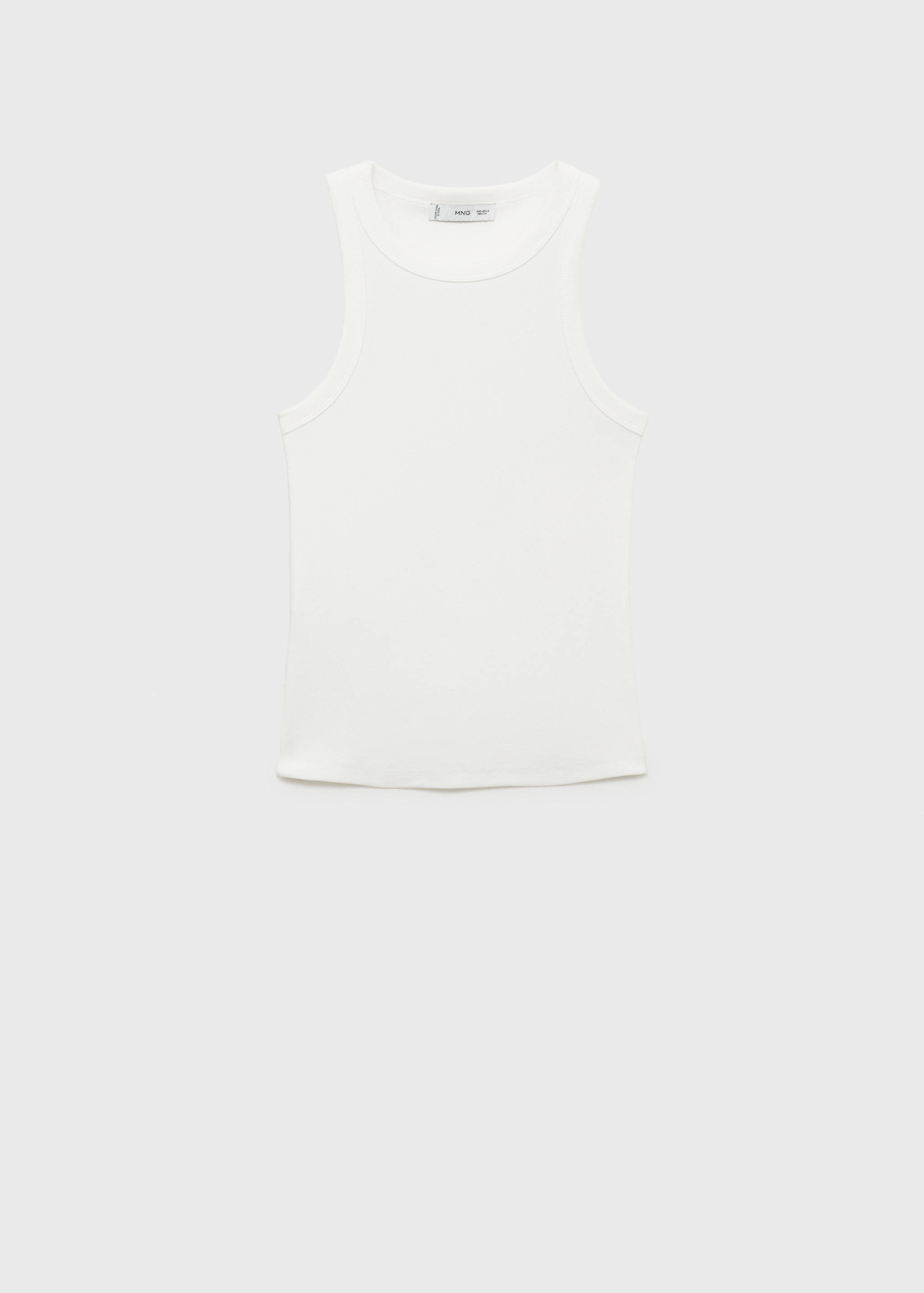 Ribbed cotton-blend top - Article without model