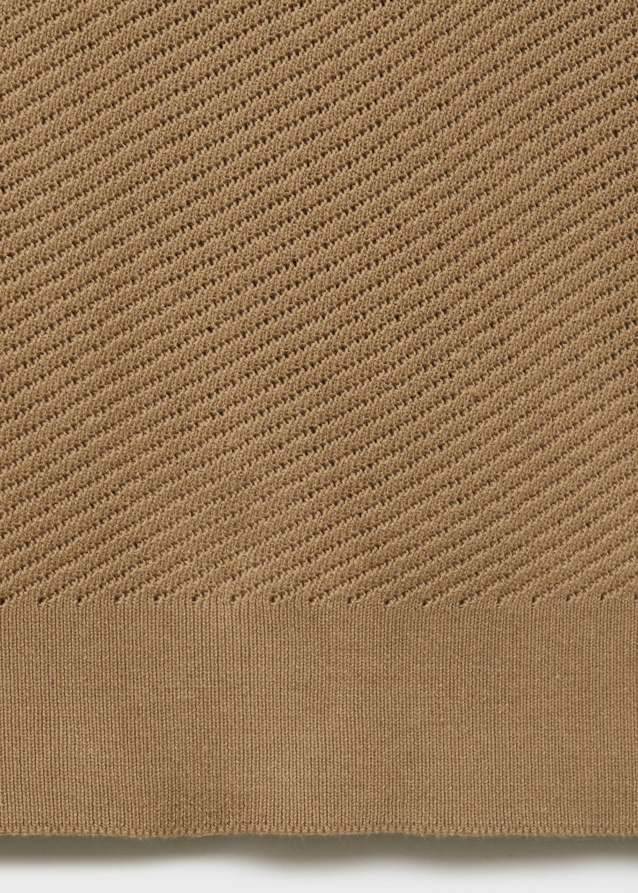 Knitted polo shirt with zipper and lace accents - Details of the article 0