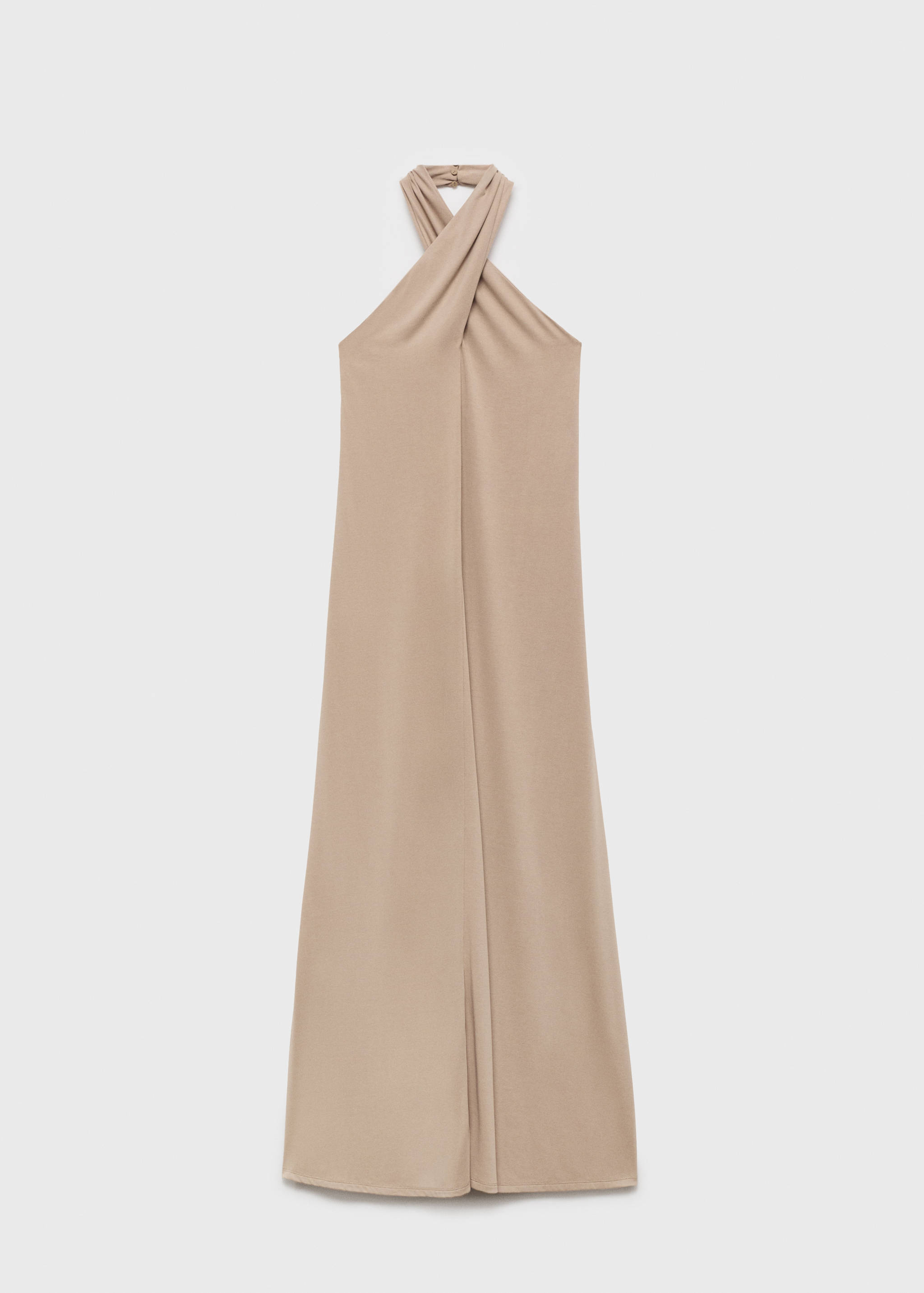 Long halter wrap dress - Article without model