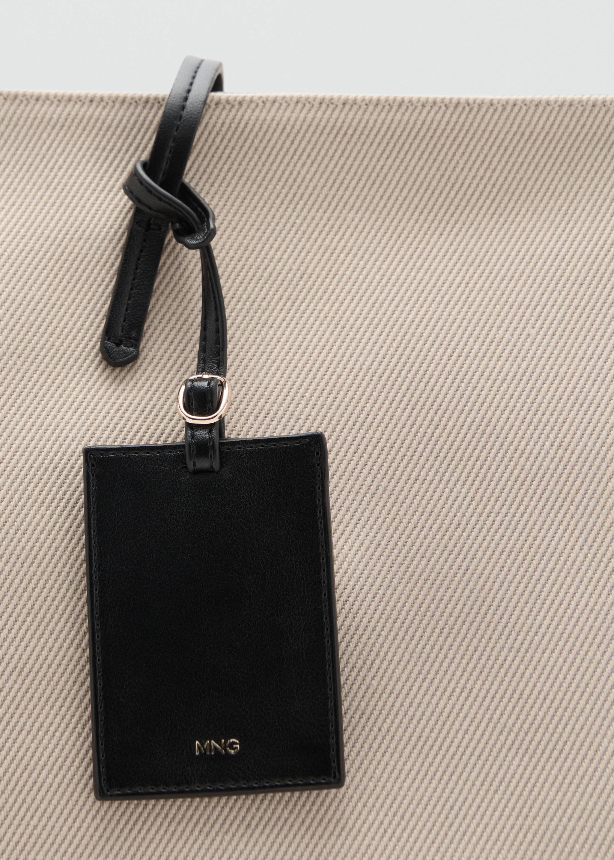 Sac cabas en toile à contraste - Détail de l'article 1