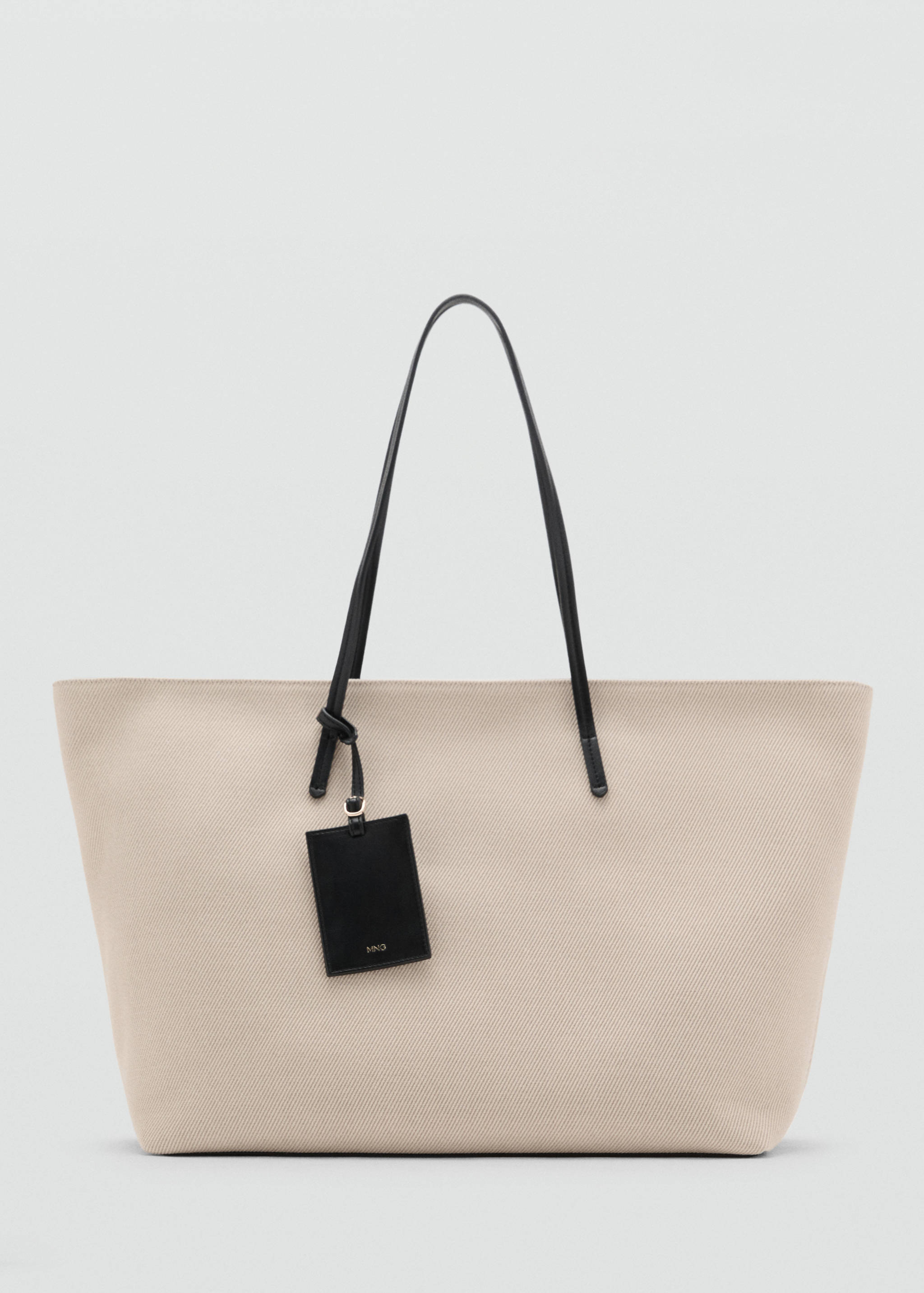 Contrast canvas shopper bag - Article without model