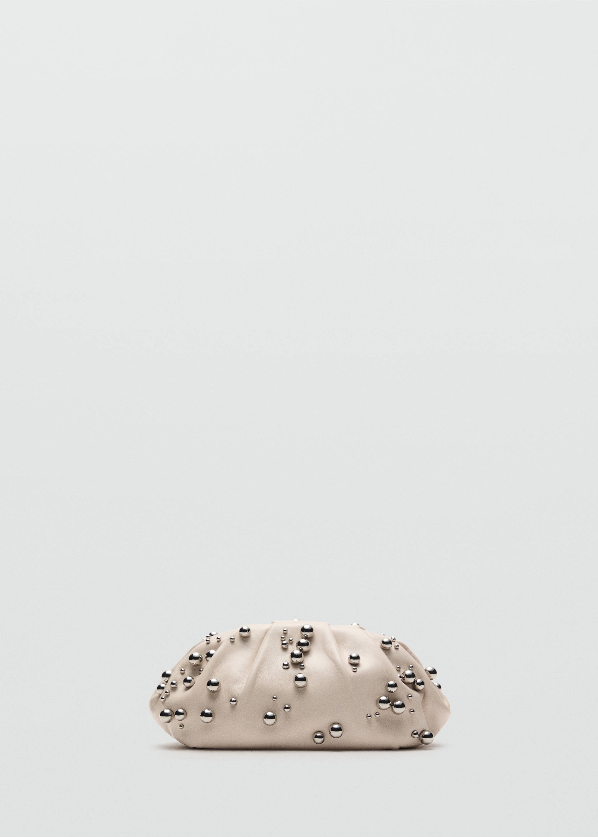 Leather handbag with ball detail - Article without model, Off White. Ref: 17051249-00.