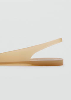Rubberised slingback shoe — Nude 4