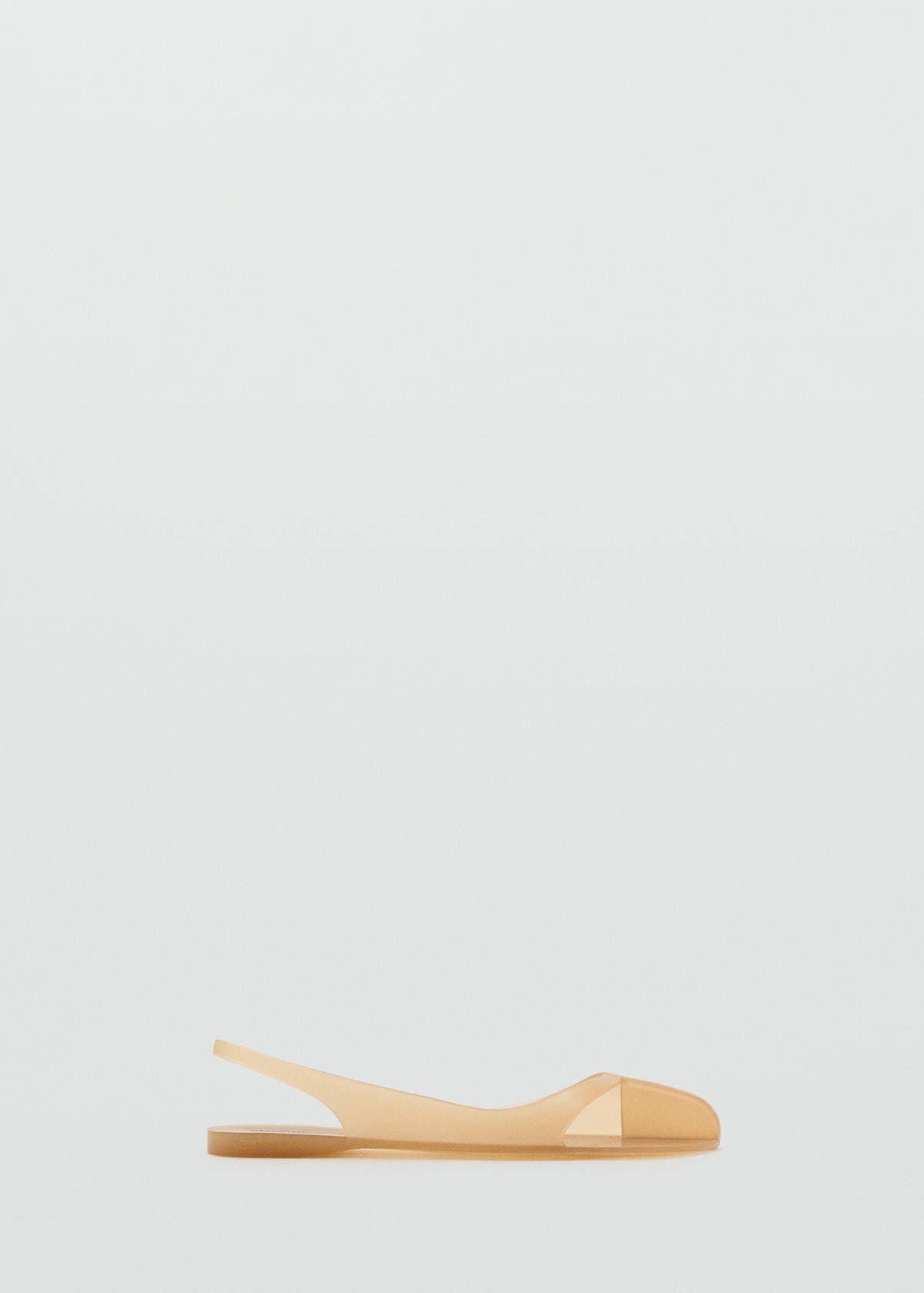 Rubberised slingback shoe — Nude