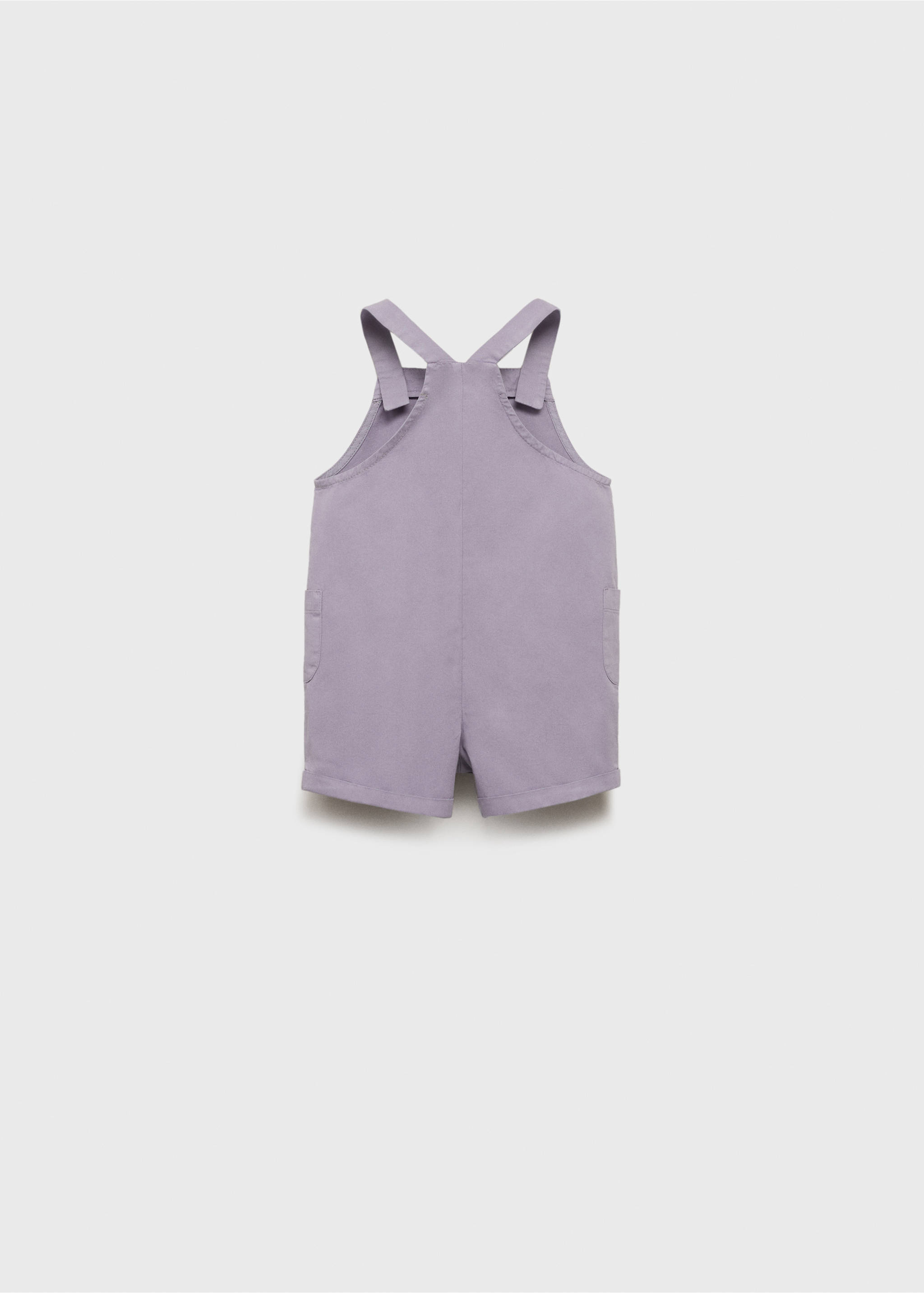 Short denim dungarees - Reverse of the article, Light/Pastel Purple. Ref: 17051251-00.