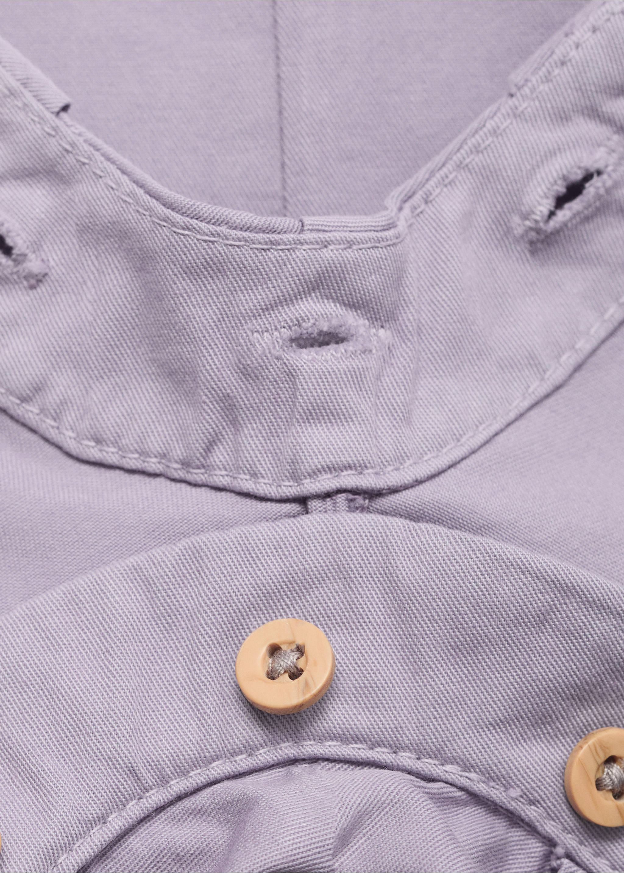 Short denim dungarees - Details of the article 0, Light/Pastel Purple. Ref: 17051251-00.