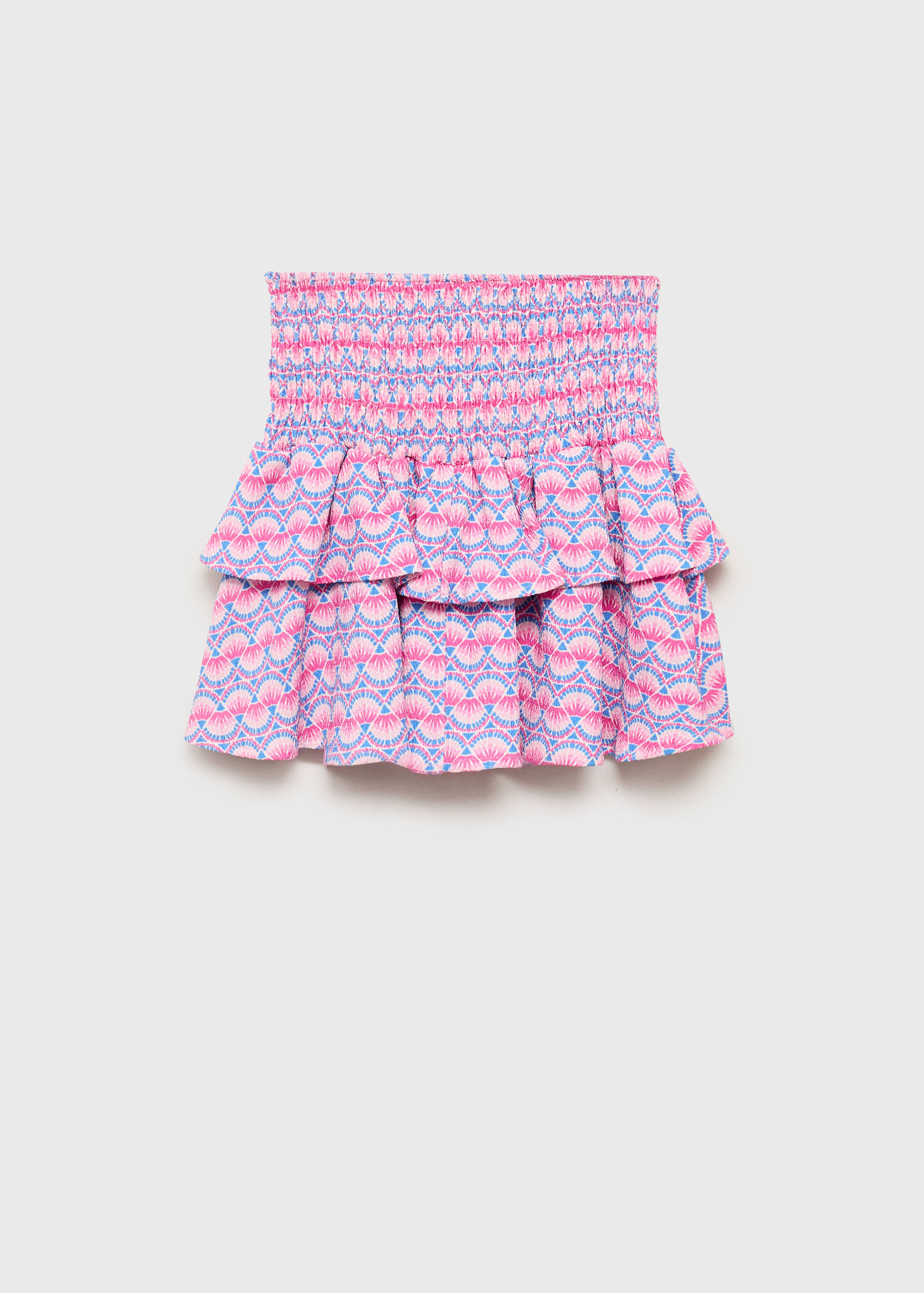 Printed skirt with ruffles - Reverse of the article