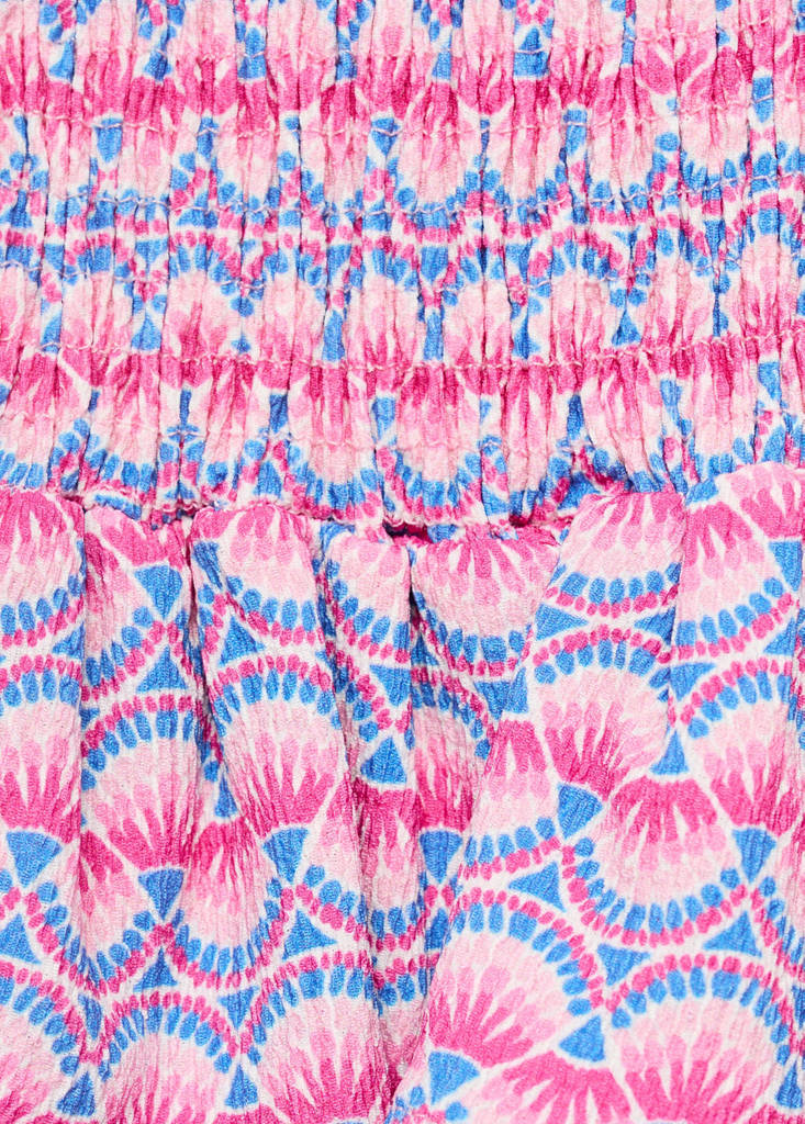Printed skirt with ruffles — Pink