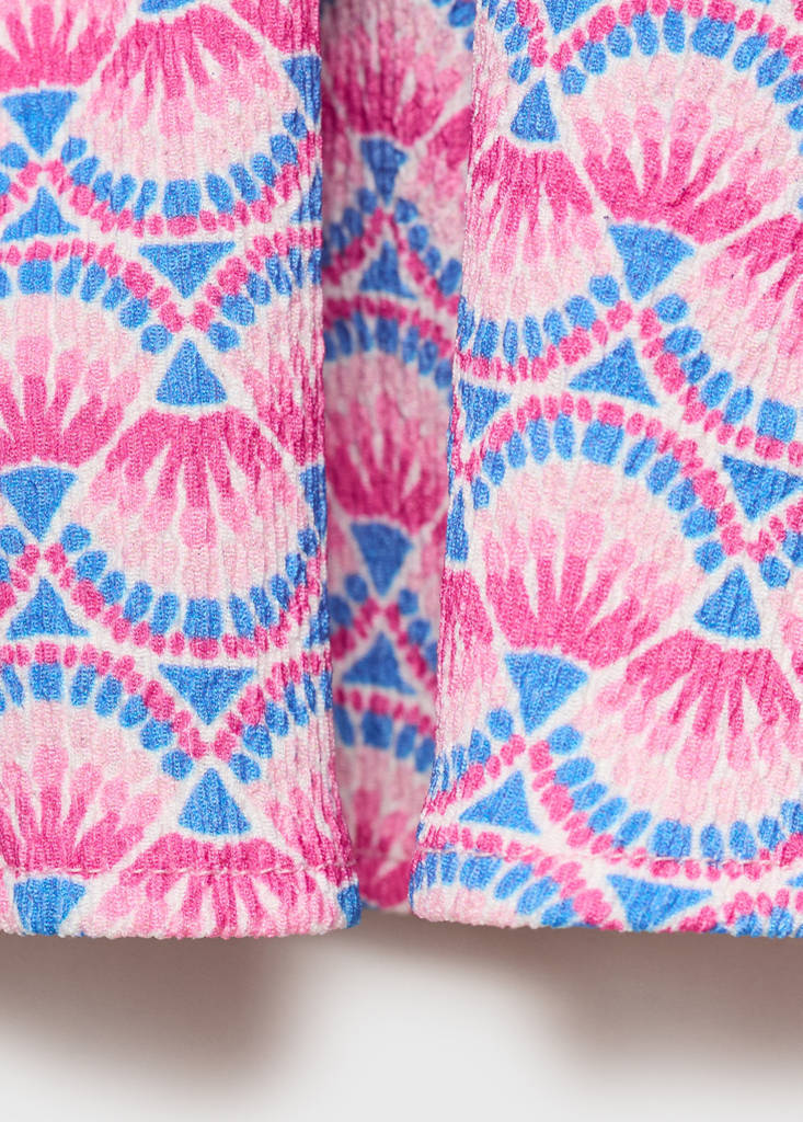 Printed skirt with ruffles — Pink