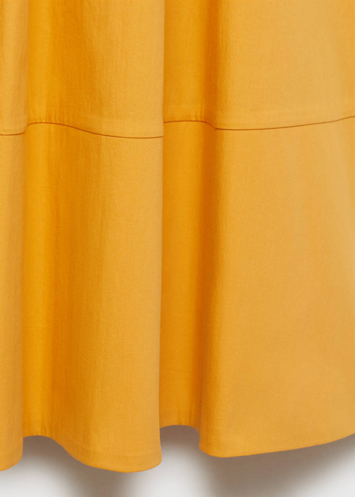 Long gathered skirt — Mustard