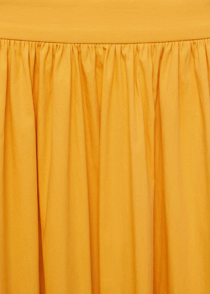 Long gathered skirt — Mustard