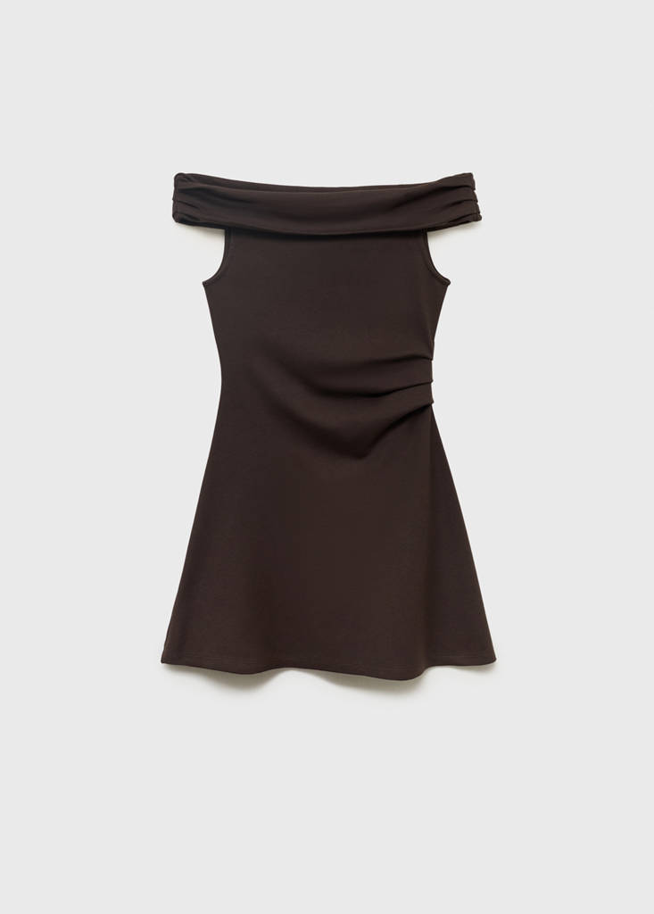 Strapless dress — Brown