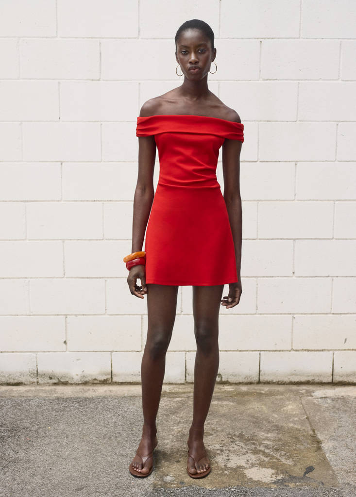 Strapless dress — Red