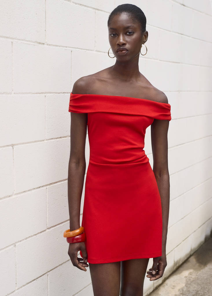 Strapless dress — Red