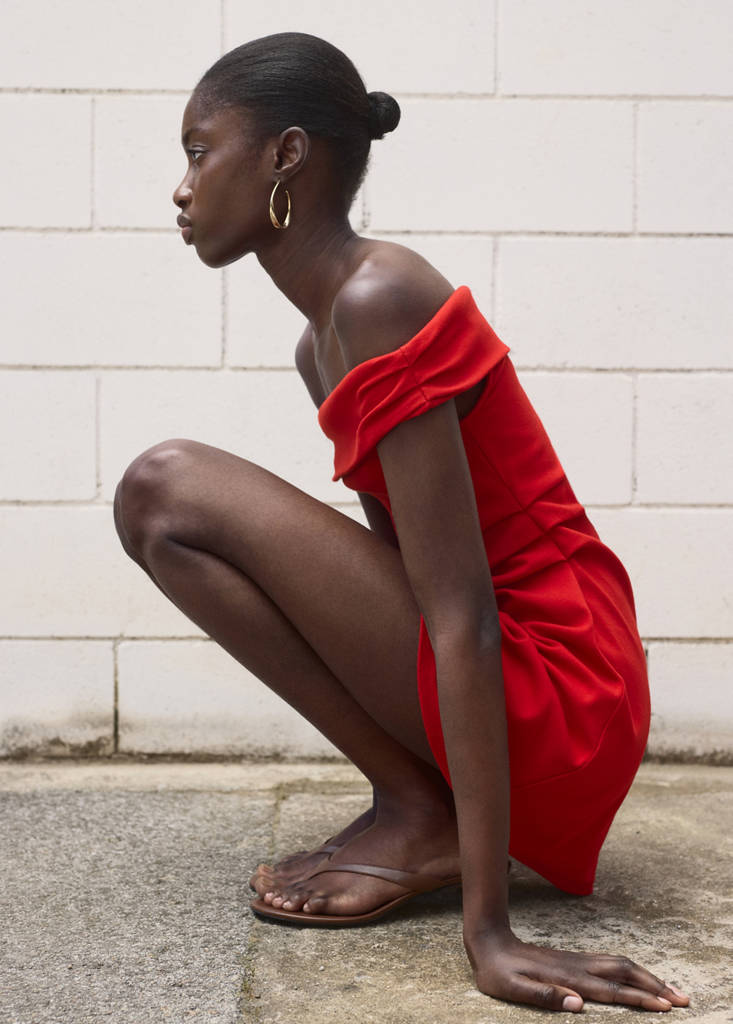 Strapless dress — Red