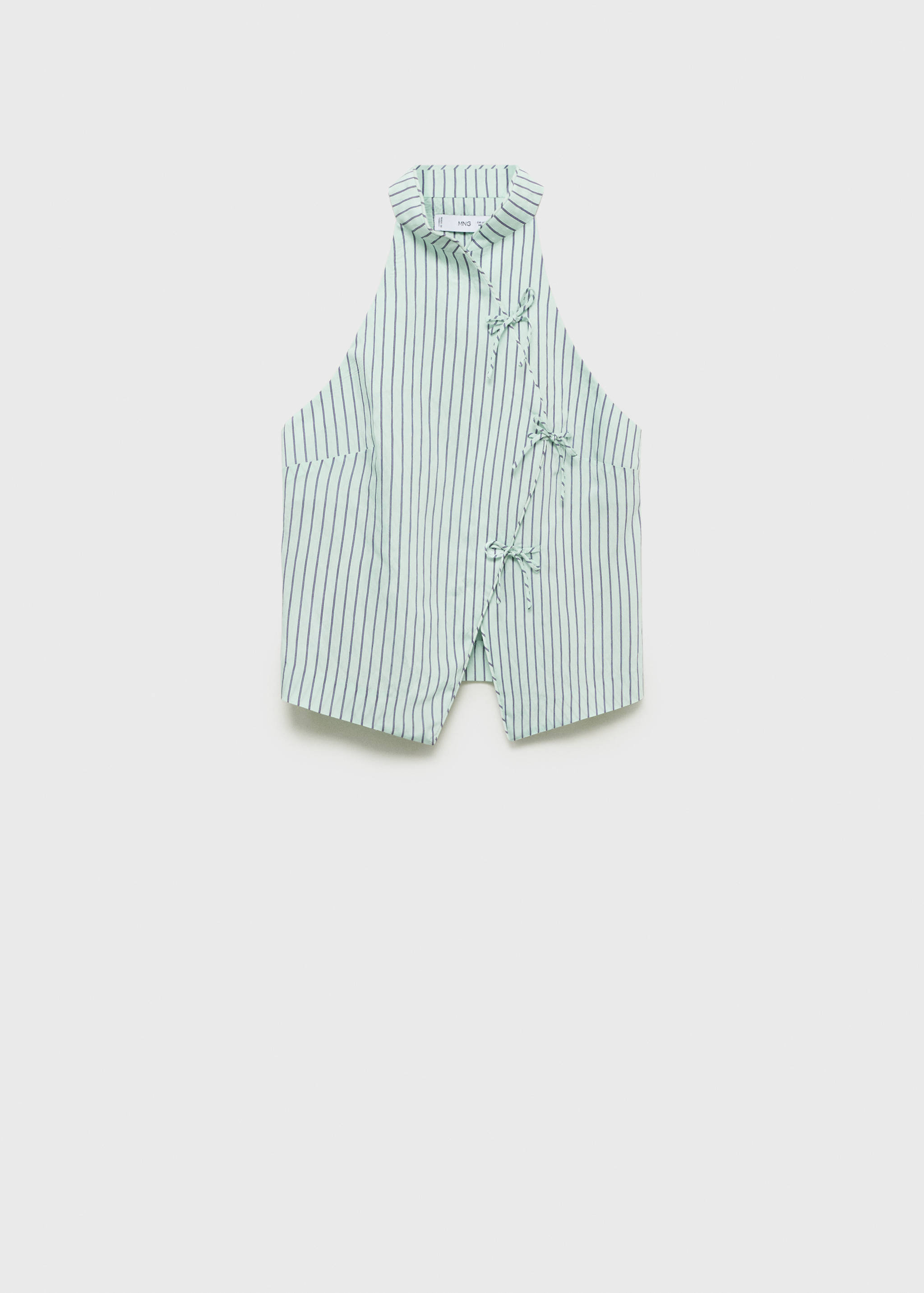 Top rayas cuello tira lazadas - Artículo sin modelo
