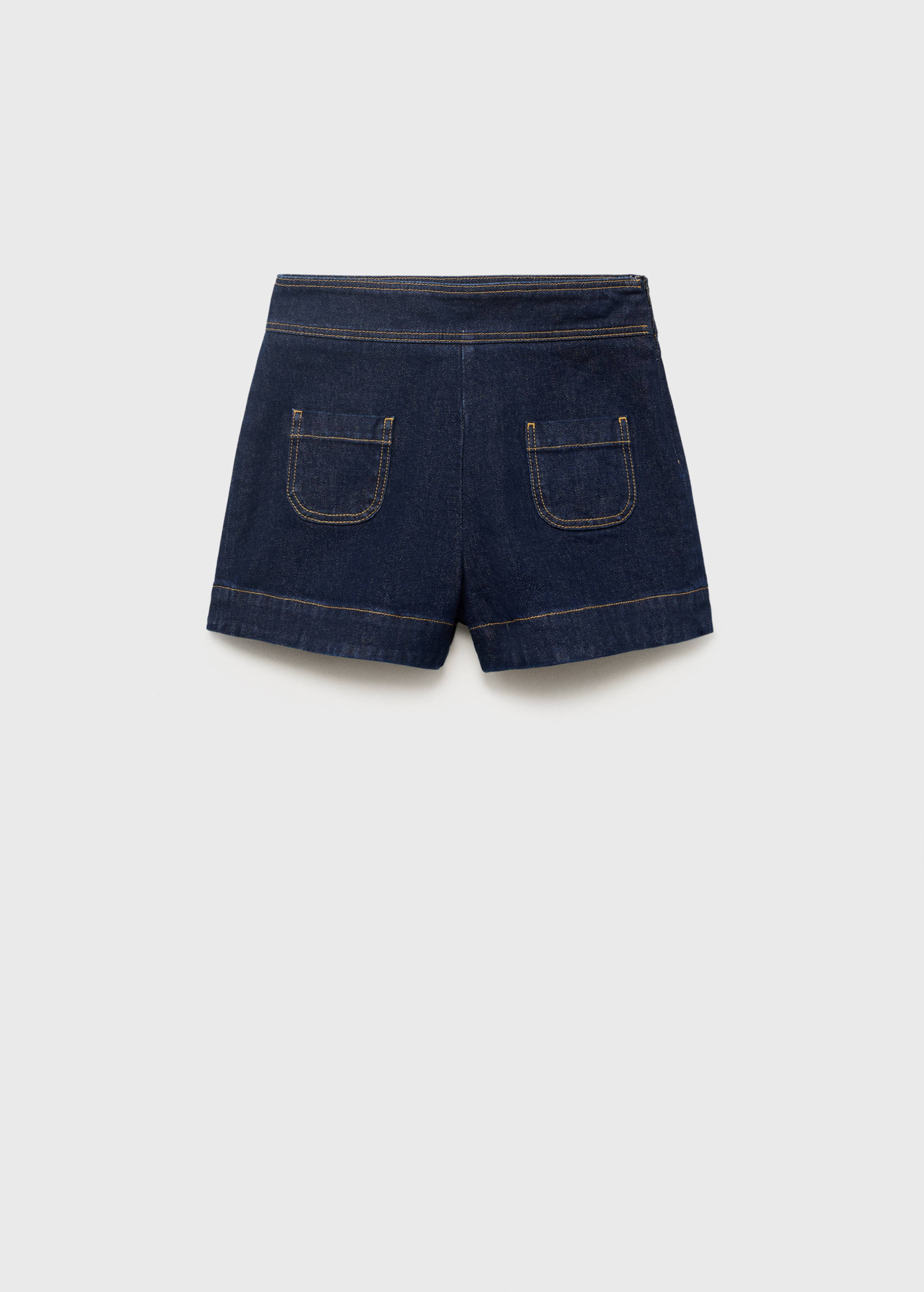 High-waisted denim shorts with pockets - Article without model