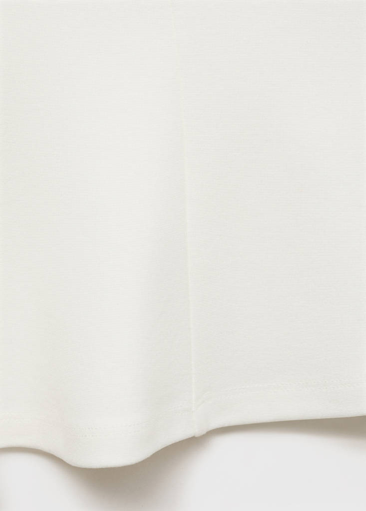 Peplum top with seam detail — White