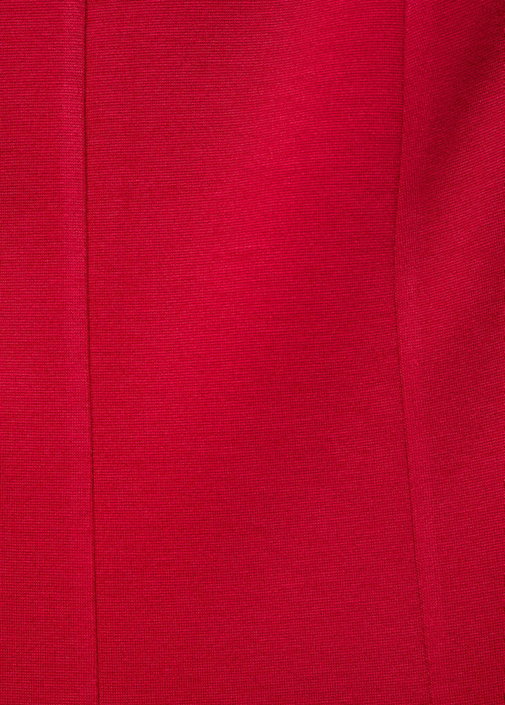 Peplum top with seam detail — Red