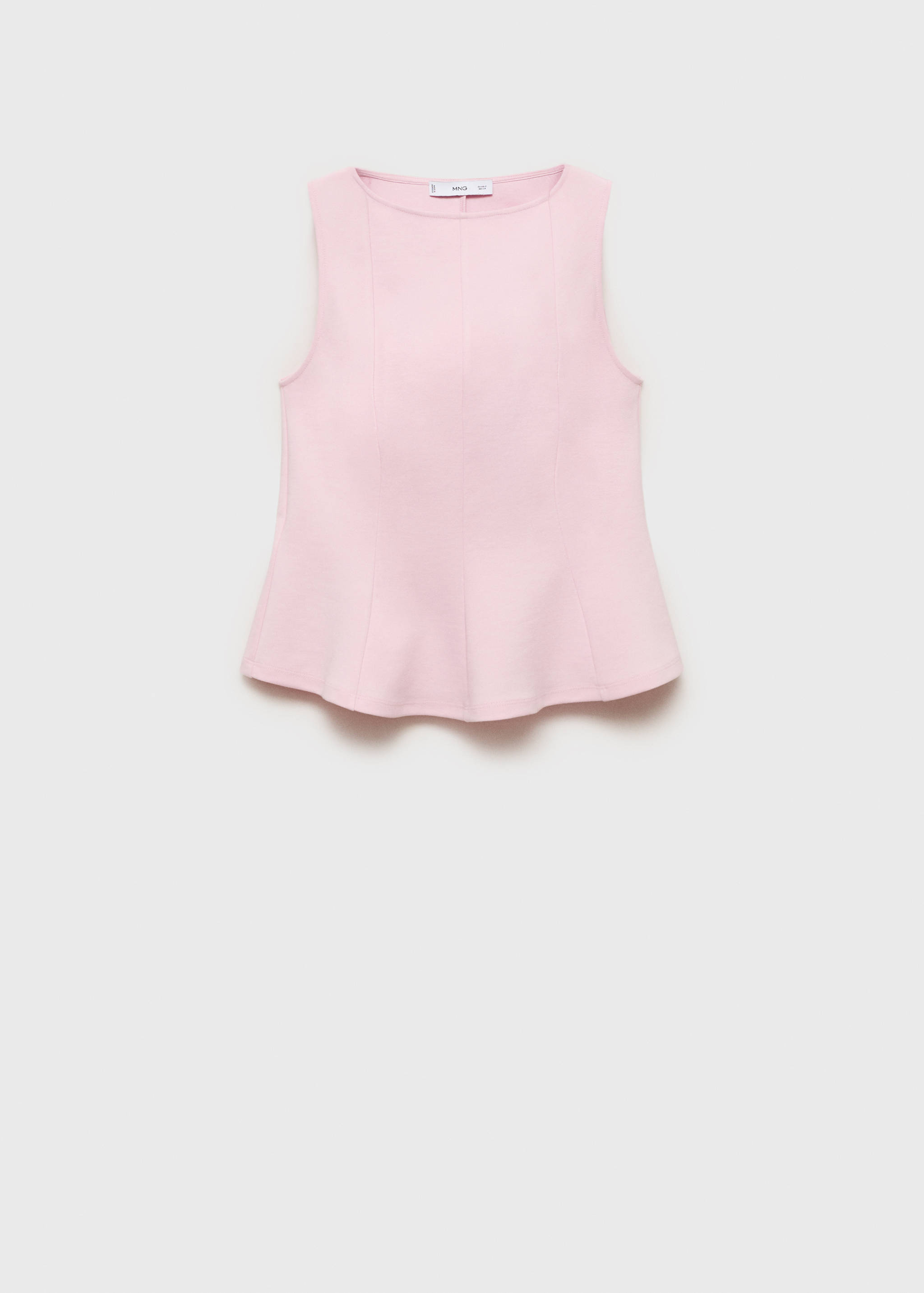 Peplum top met stikseldetails - Artikel zonder model