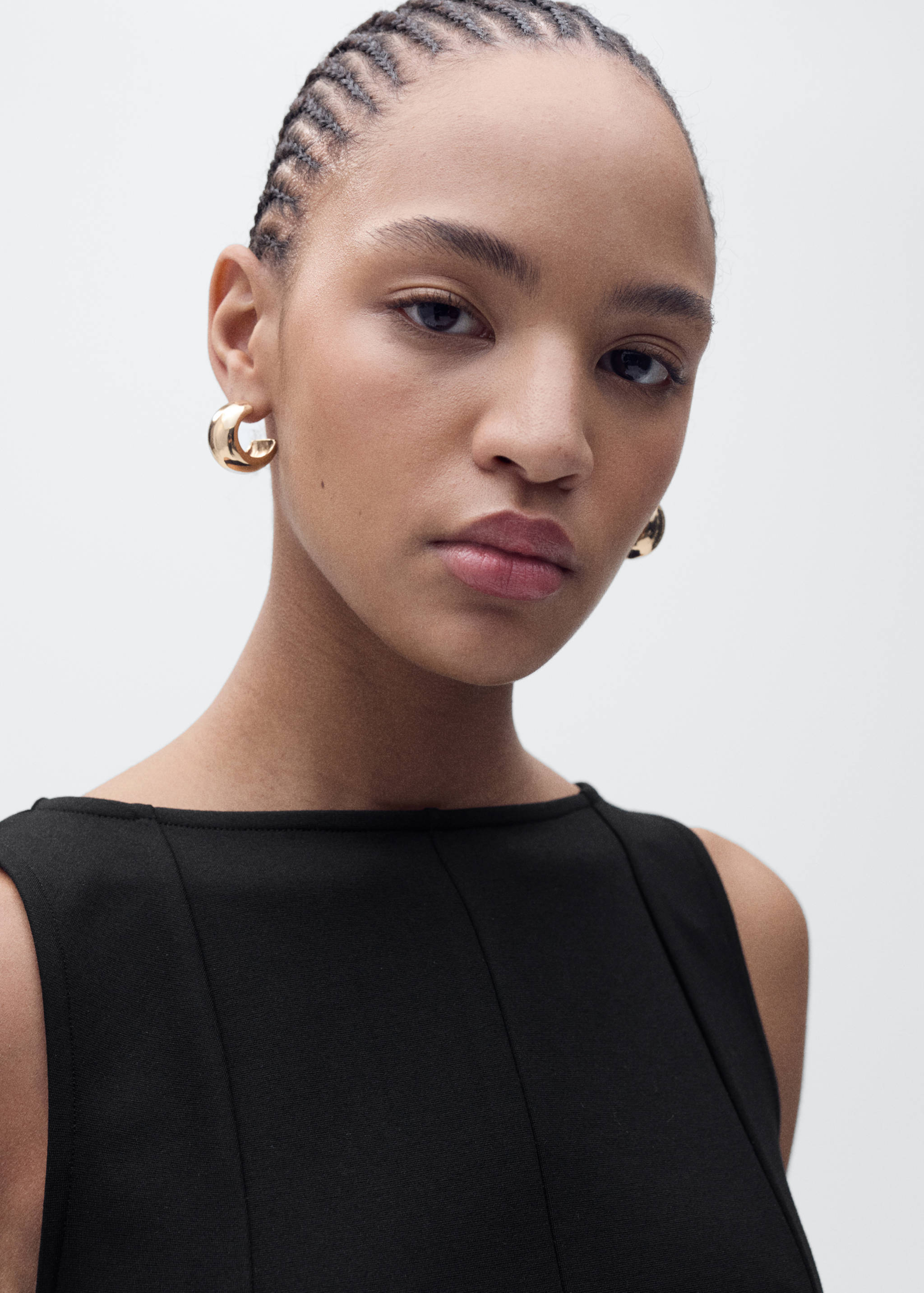 Peplum top with seam detail - Details of the article 1