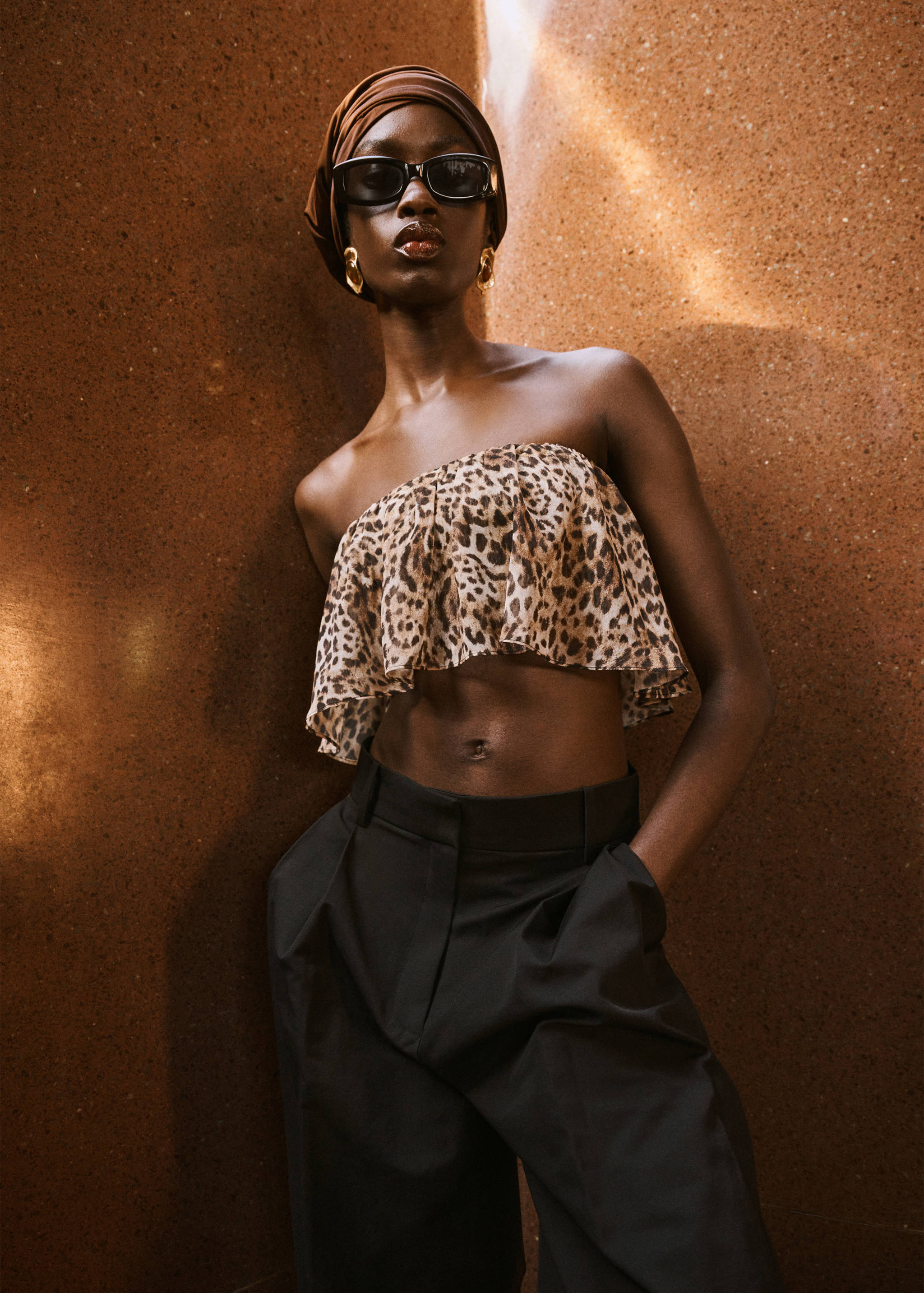Animal-print crop top - Details of the article 6