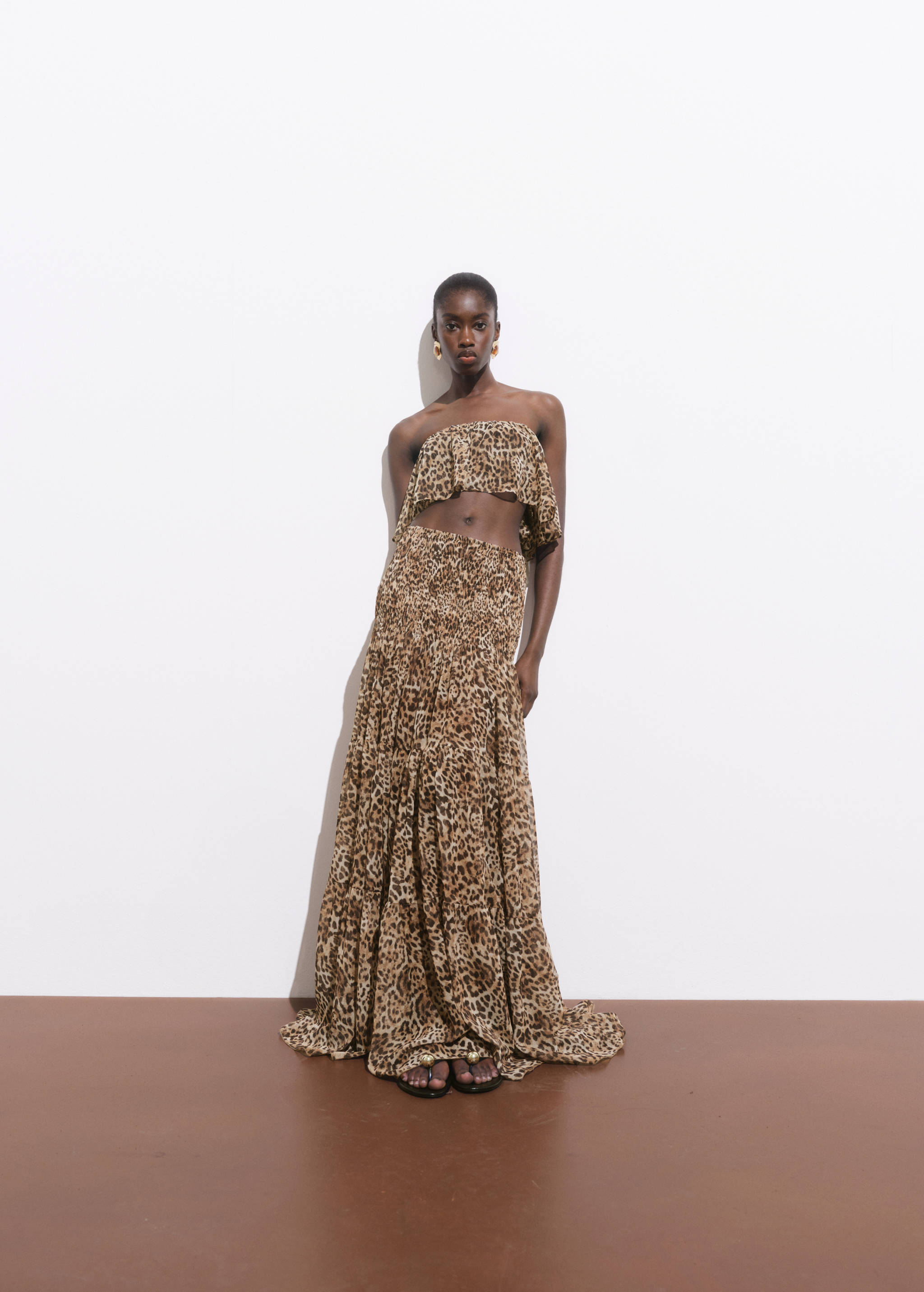 Animal-print crop top - Details of the article 2