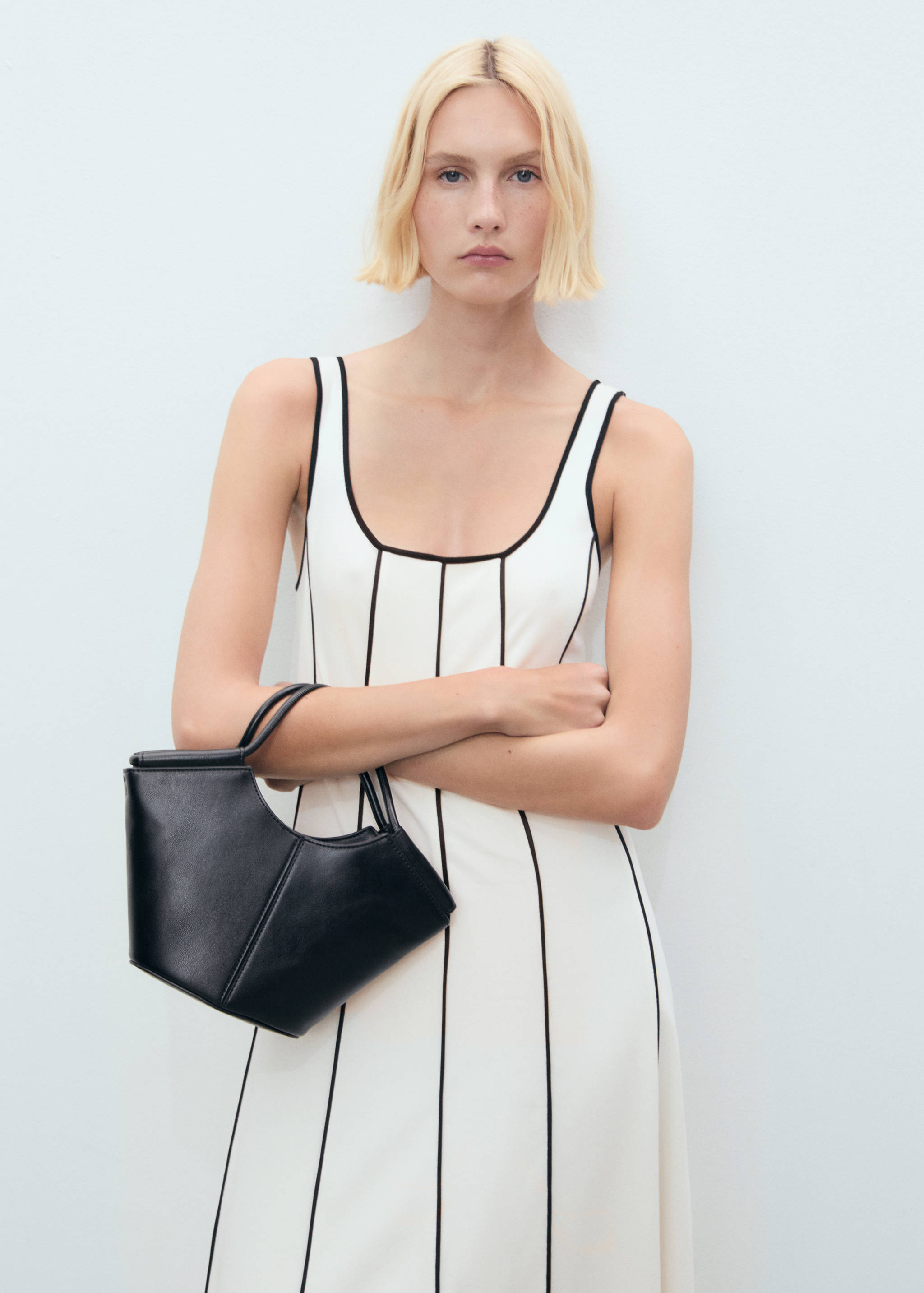 Striped cotton dress - Medium plane