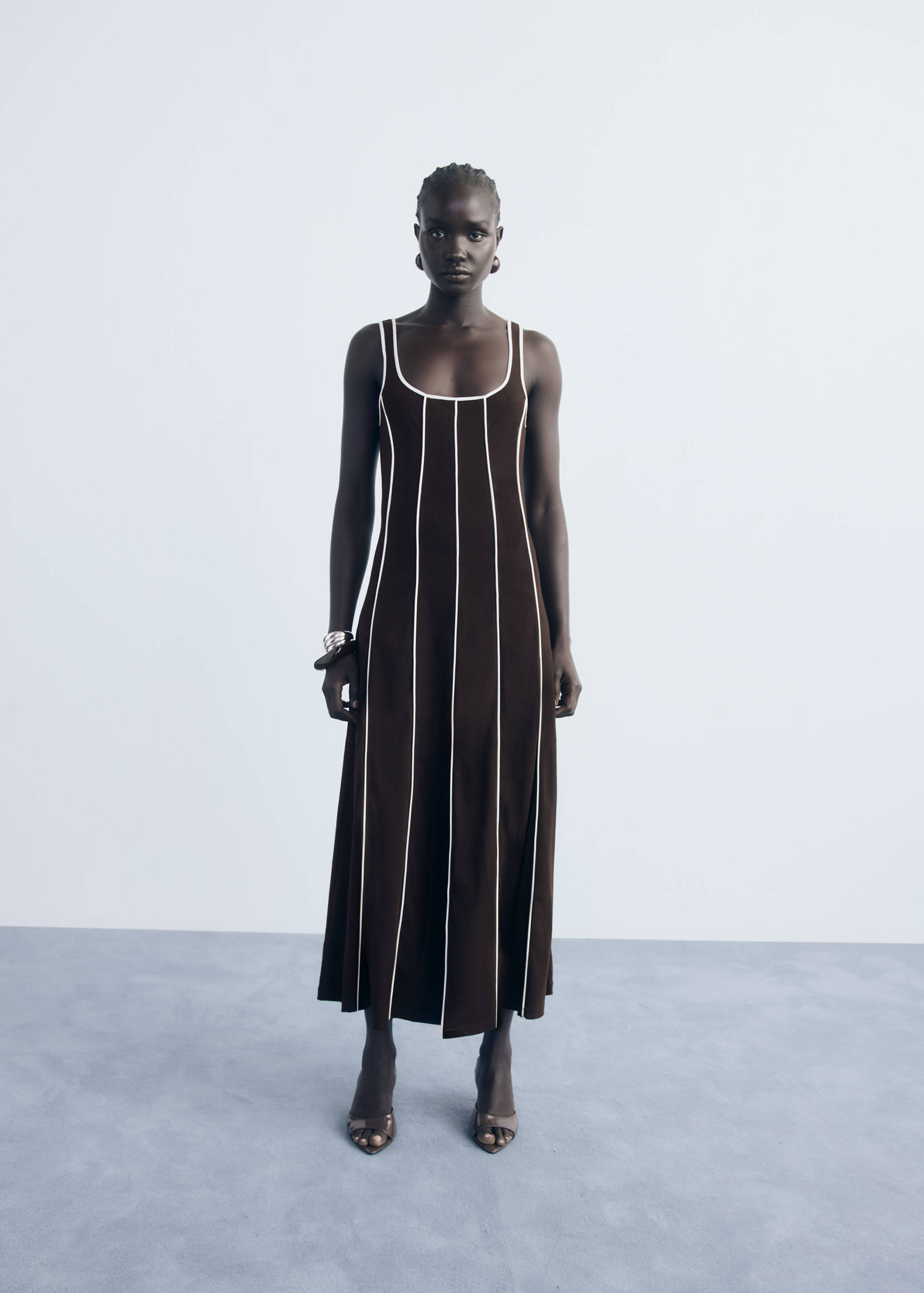 Striped cotton dress - General plane