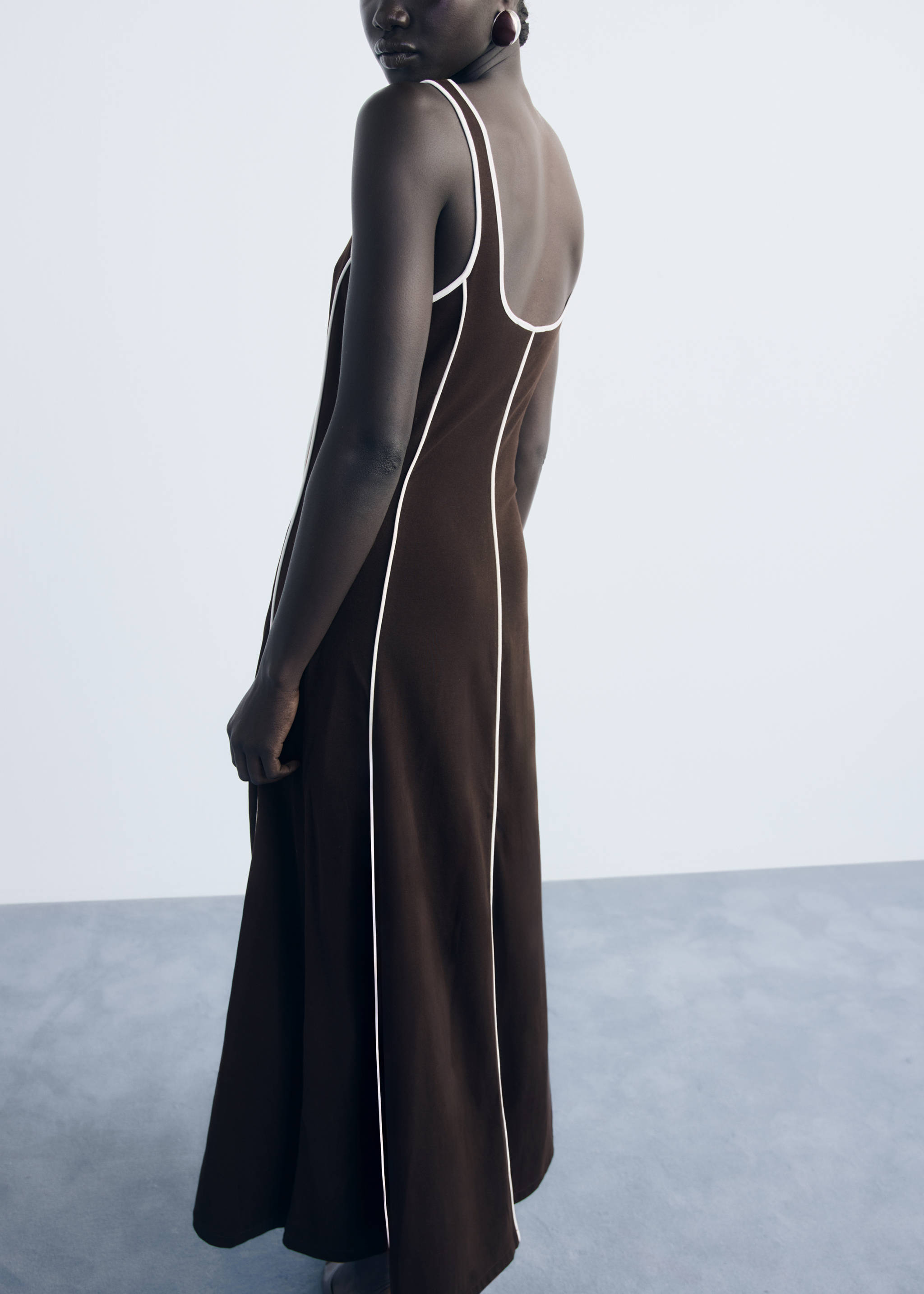 Striped cotton dress - Reverse of the article