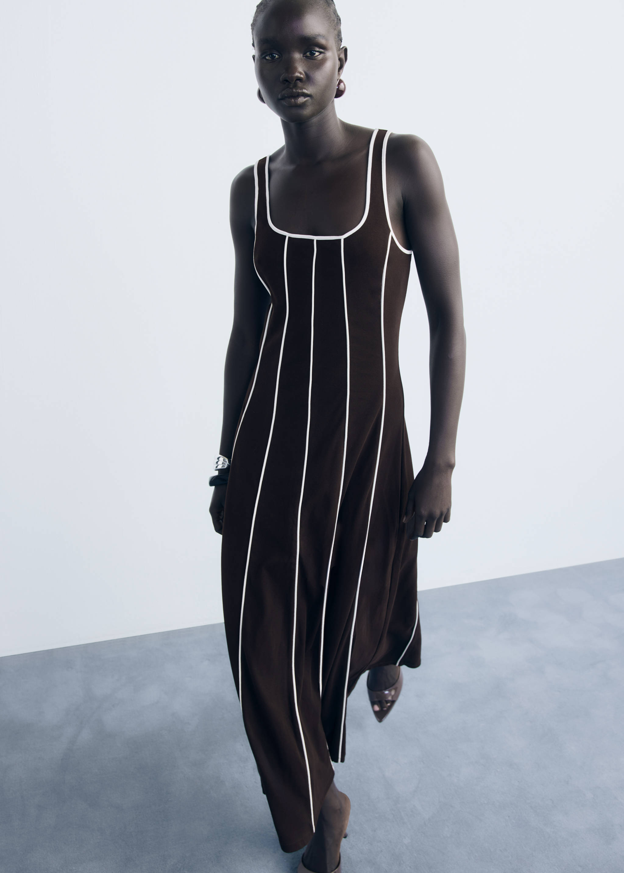 Striped cotton dress - Details of the article 2