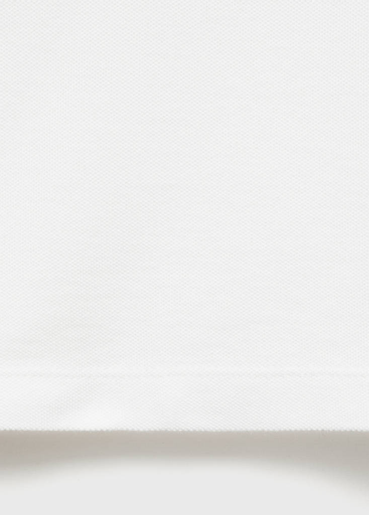 Regular-fit cotton piqué polo shirt — White