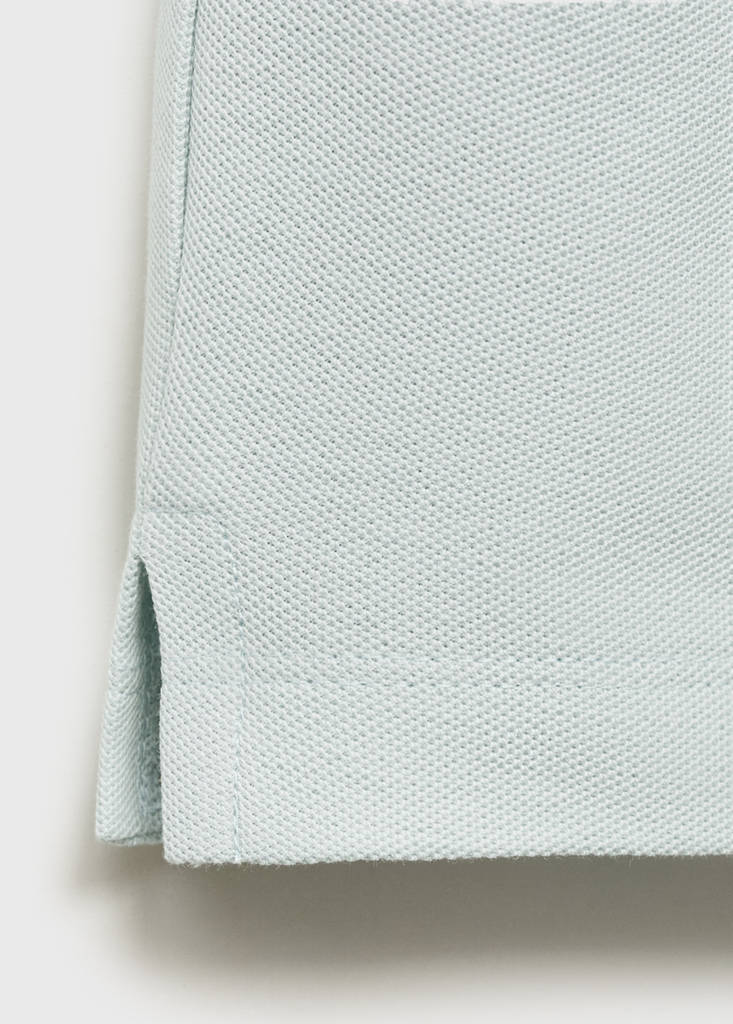 Regular-fit cotton piqué polo shirt — Sky Blue